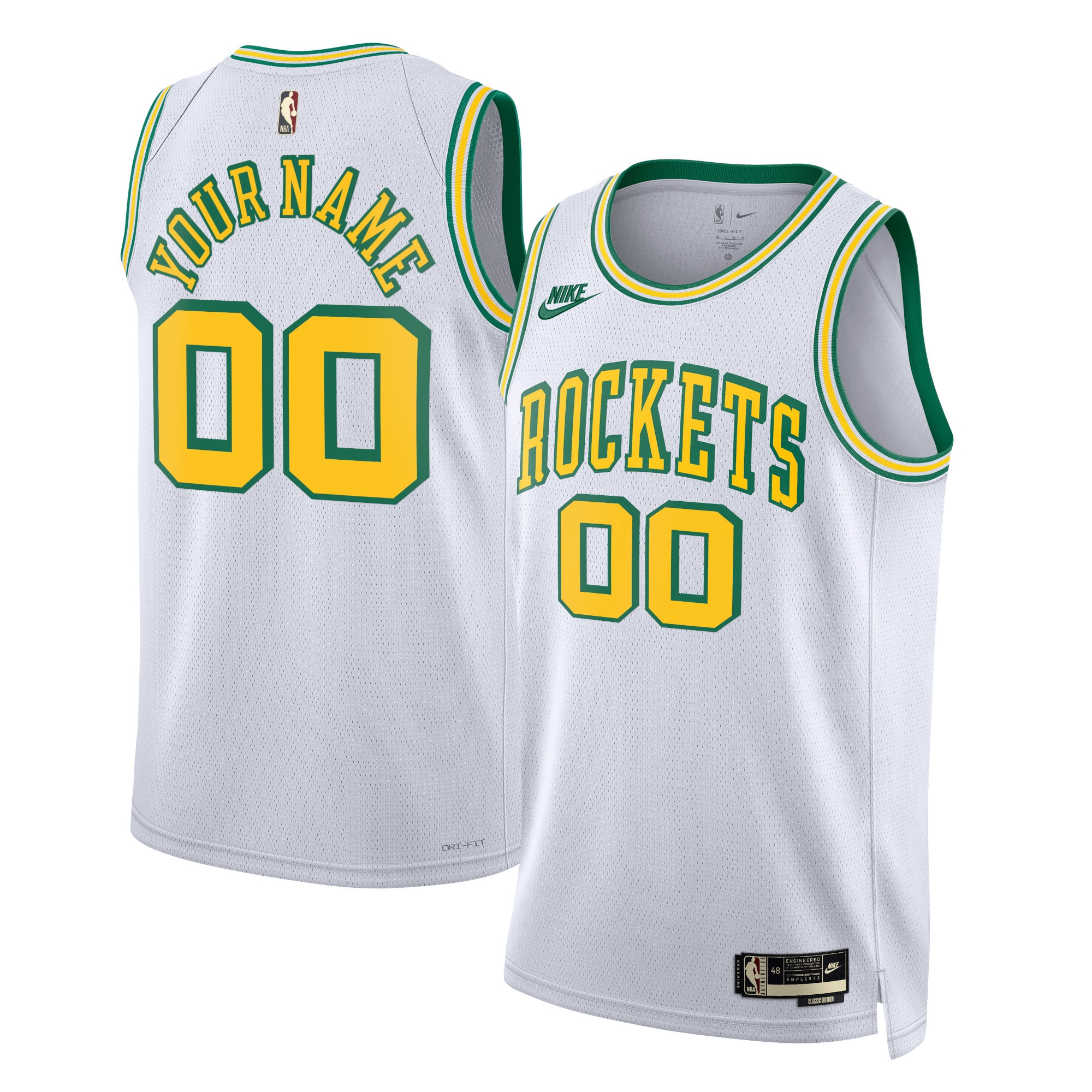 Houston Rockets  Unisex 2022\/23 Custom Swingman Jersey - Classic Edition - White