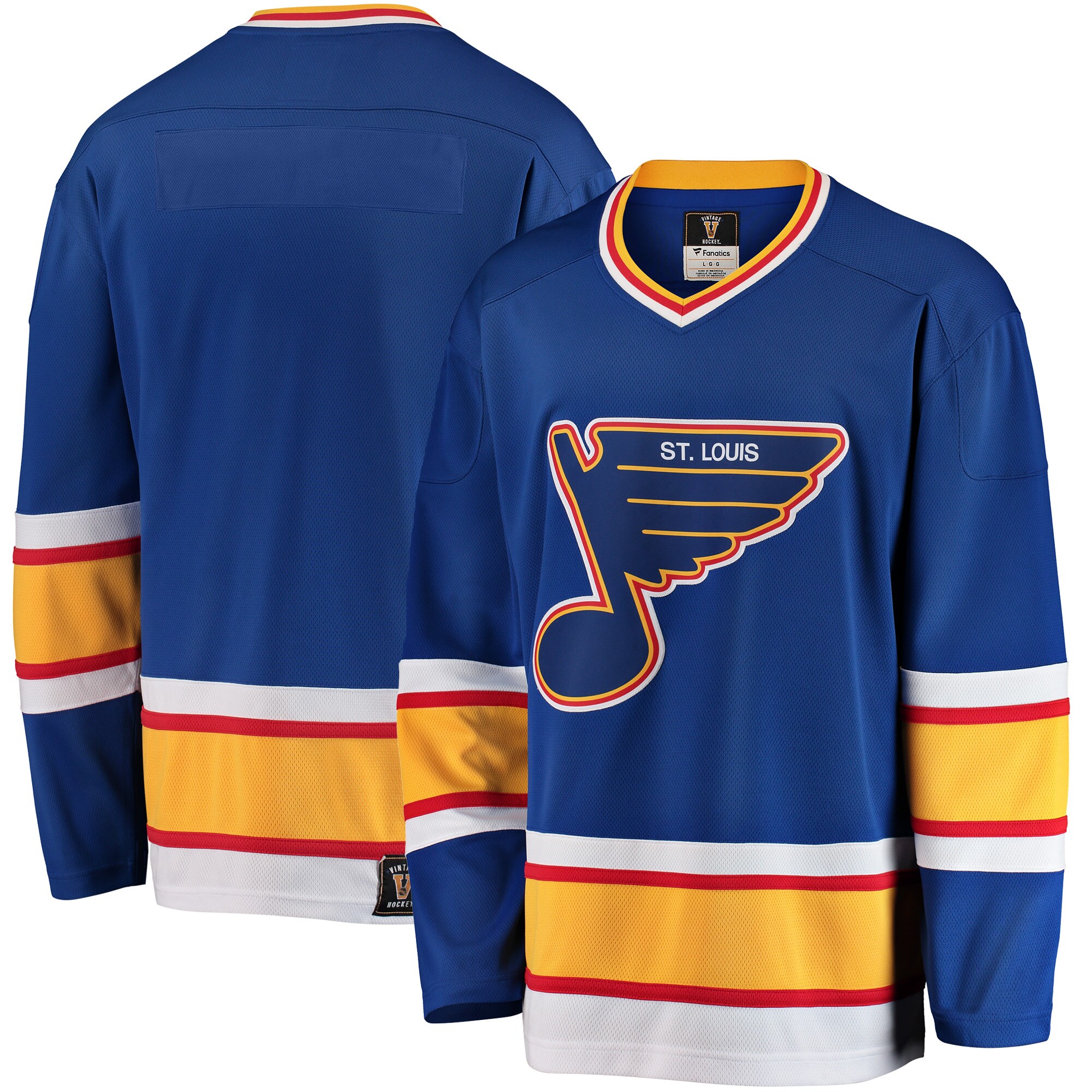 St. Louis Blues Fanatics Premier Breakaway Heritage Blank Jersey - Blue