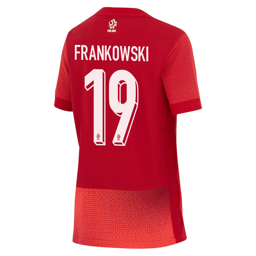 Przemysław Frankowski 19 Poland National Team 2024/25 Away YOUTH Jersey - Red