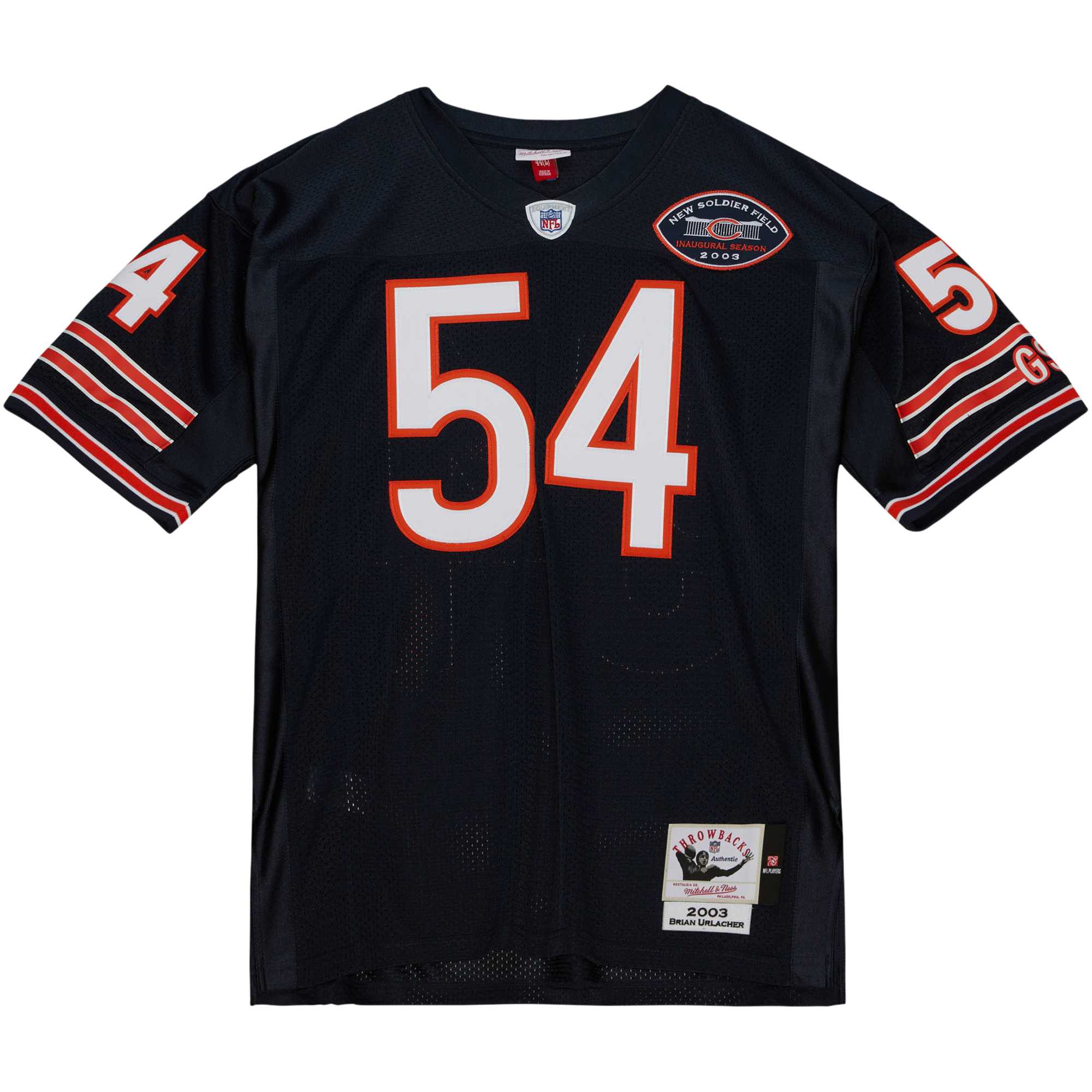 Brian Urlacher Chicago Bears 2003 Mitchell & Ness Authentic Throwback Retired Player Jersey - Navy