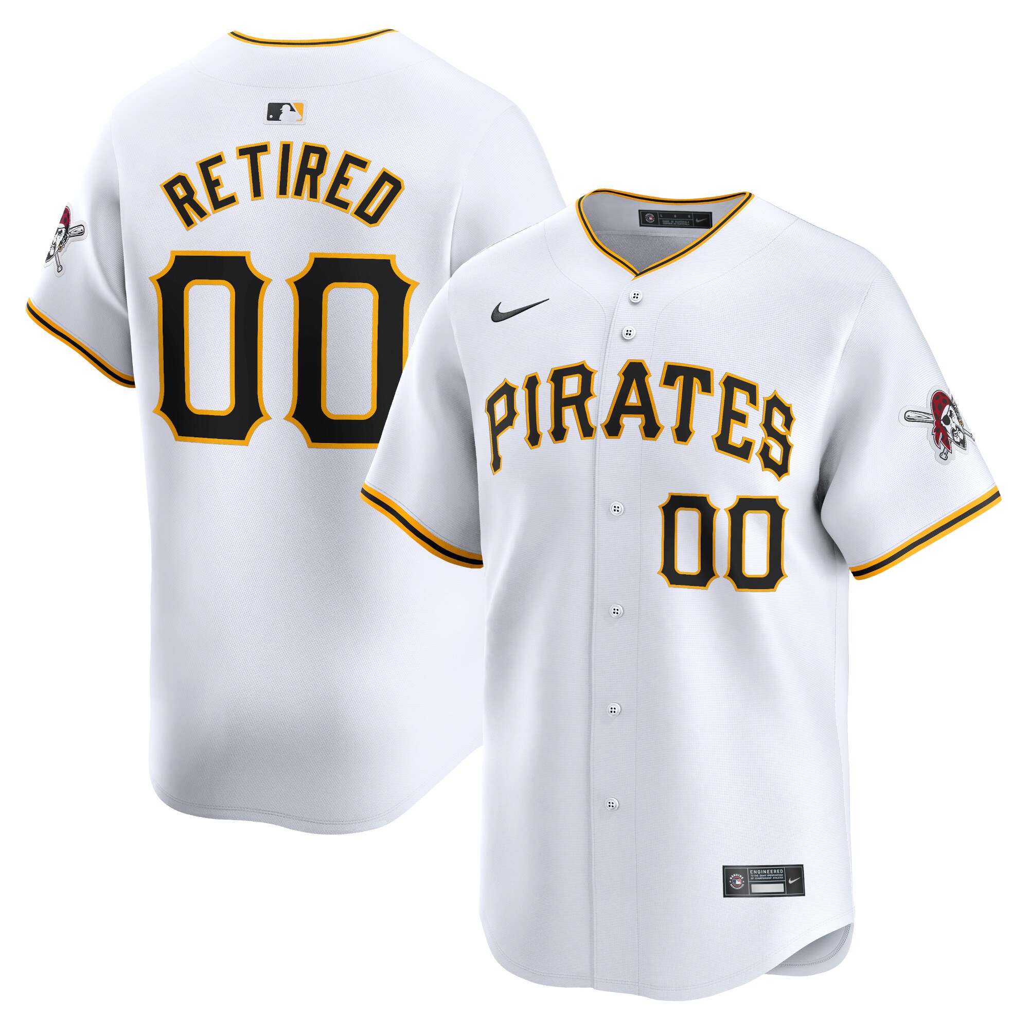 Pittsburgh Pirates  Home Limited Pick-A-Player Retired Roster Jersey - White