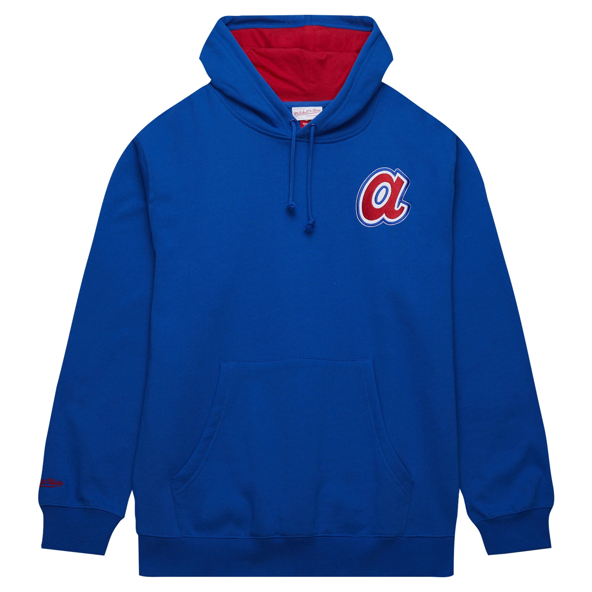Hank Aaron Atlanta Braves Mitchell & Ness Vintage Logo Name & Number Pullover Hoodie - Royal