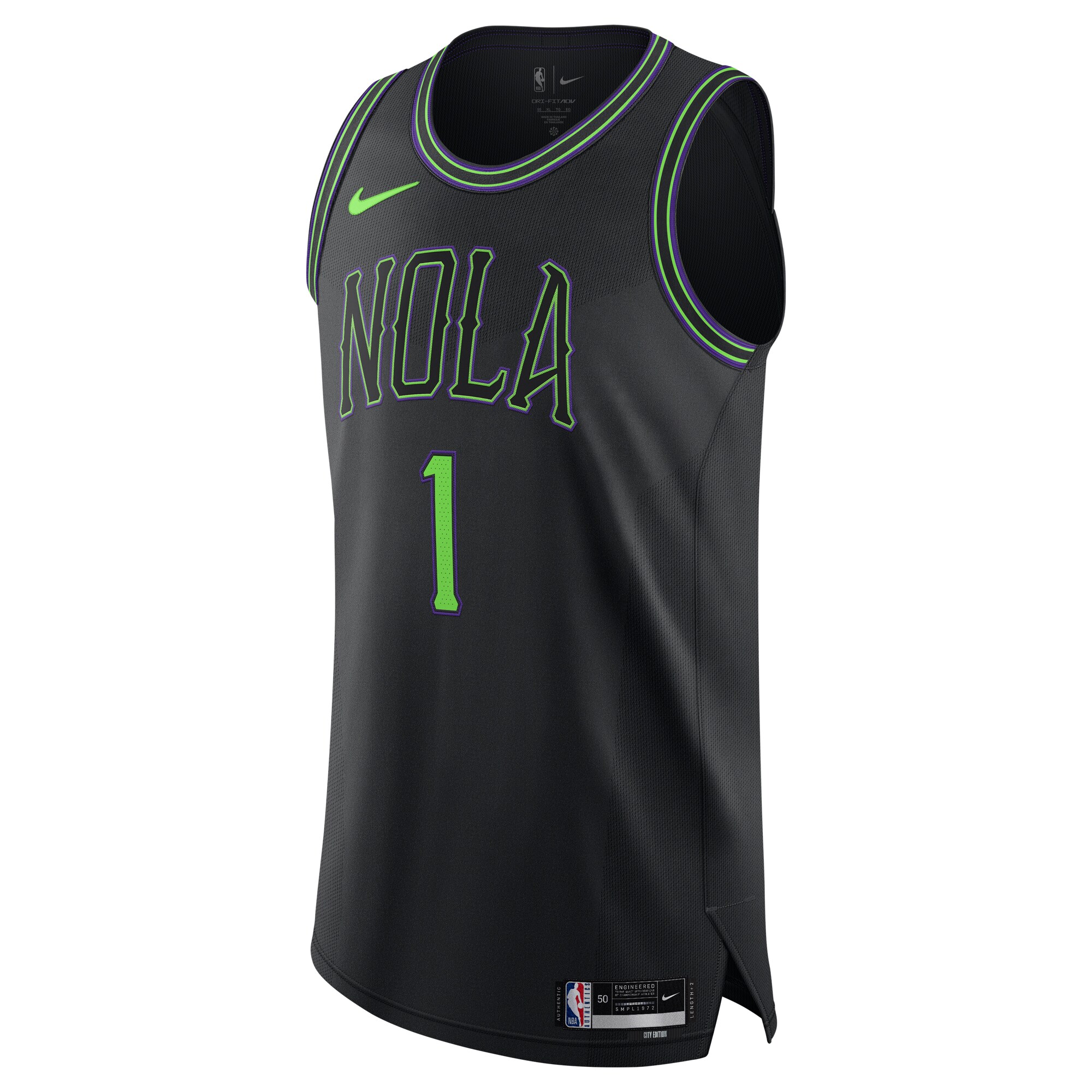 Zion Williamson New Orleans Pelicans  Authentic Jersey - City Edition - Black