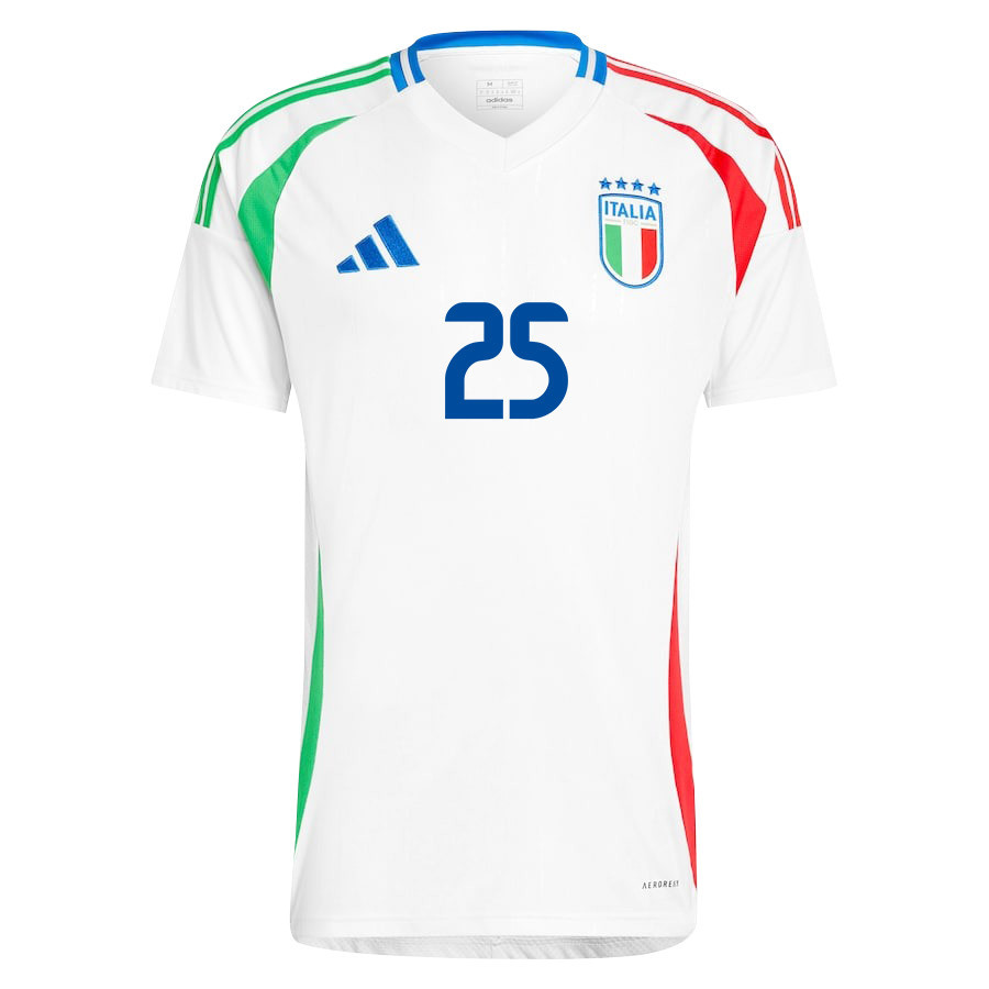 Michael Folorunsho 25 Italy National Team 2024/25 Away Men Jersey - White
