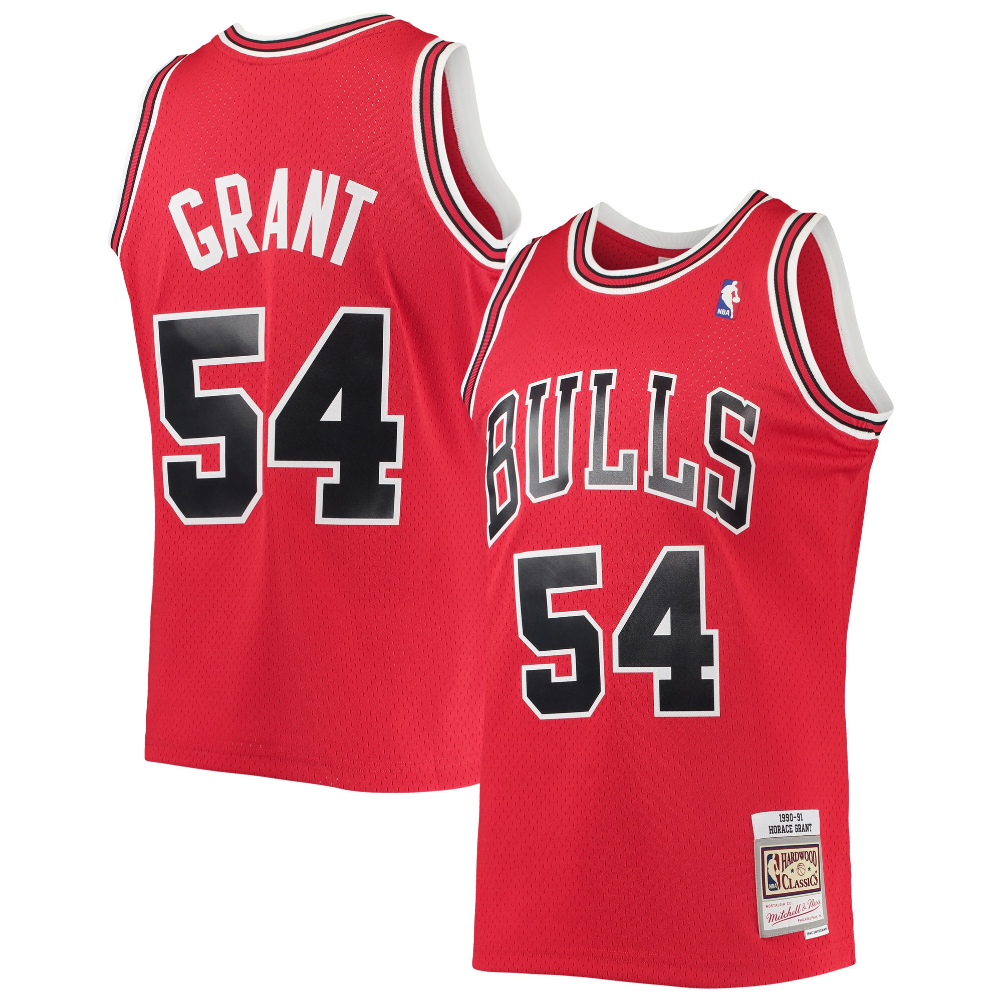 Horace Grant Chicago Bulls Mitchell & Ness 1990\/91 Throwback Dark Swingman Jersey - Red