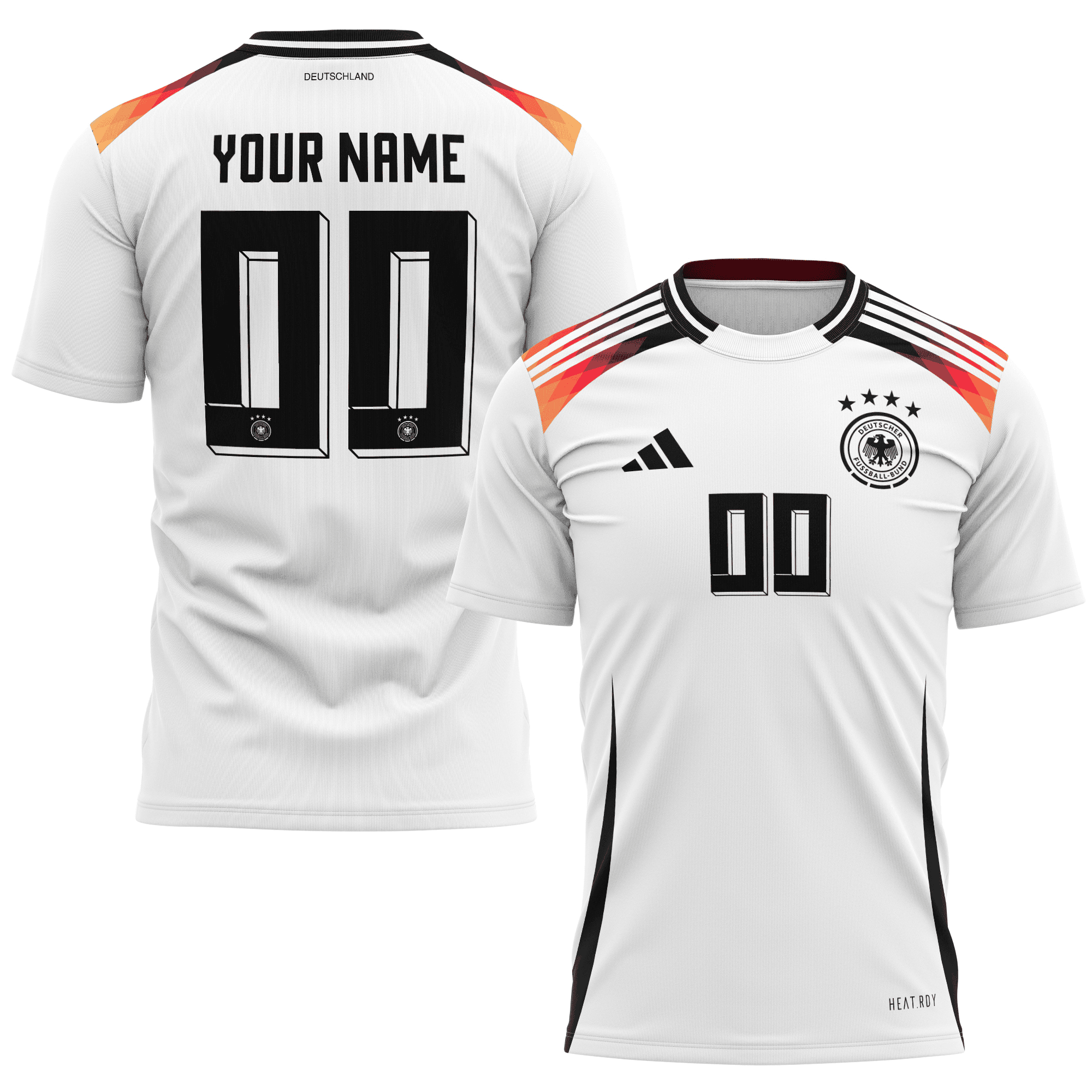 Germany National Team 2024 Home Kits Custom AOP T-shirt - White