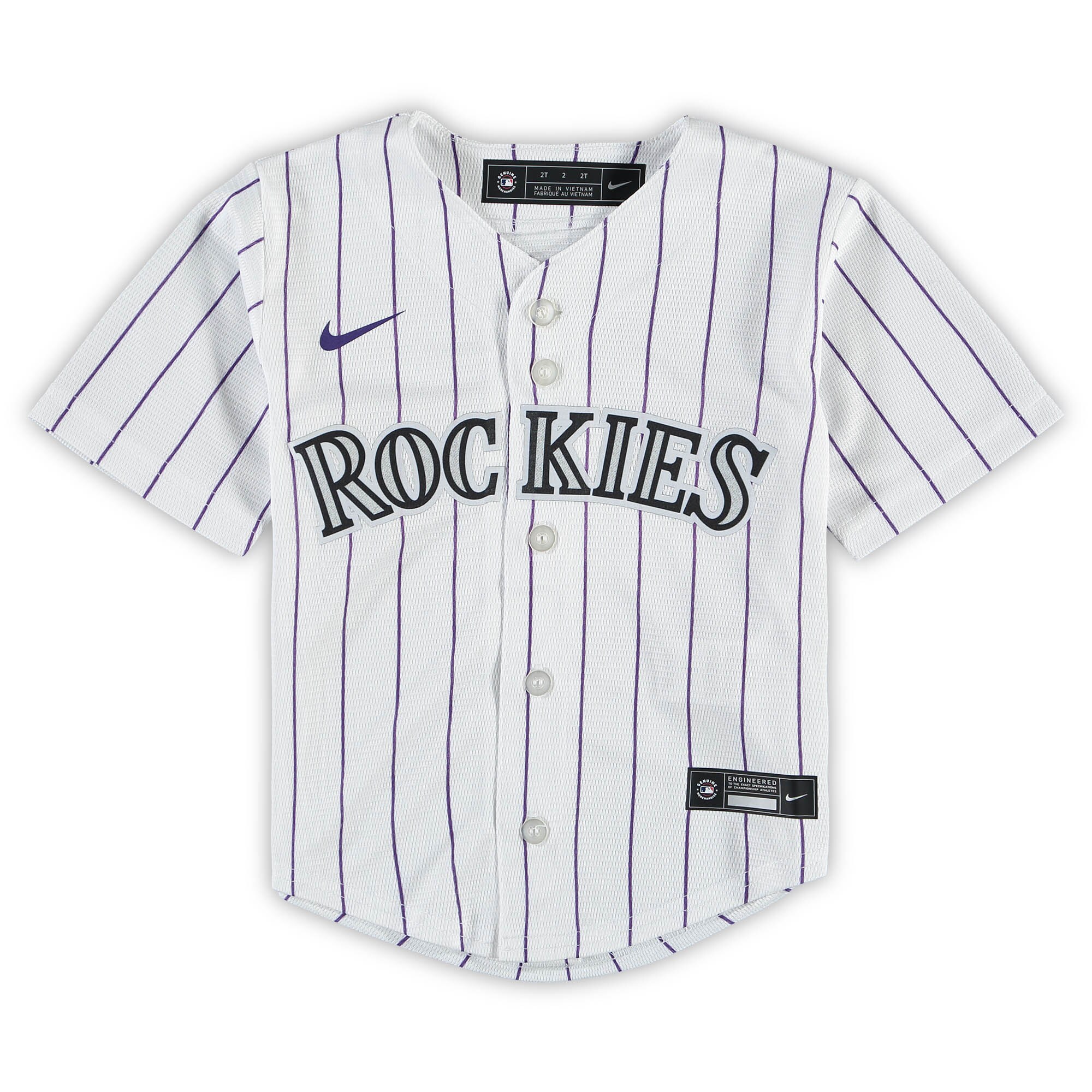 Colorado Rockies  Toddler Replica Team Jersey - White