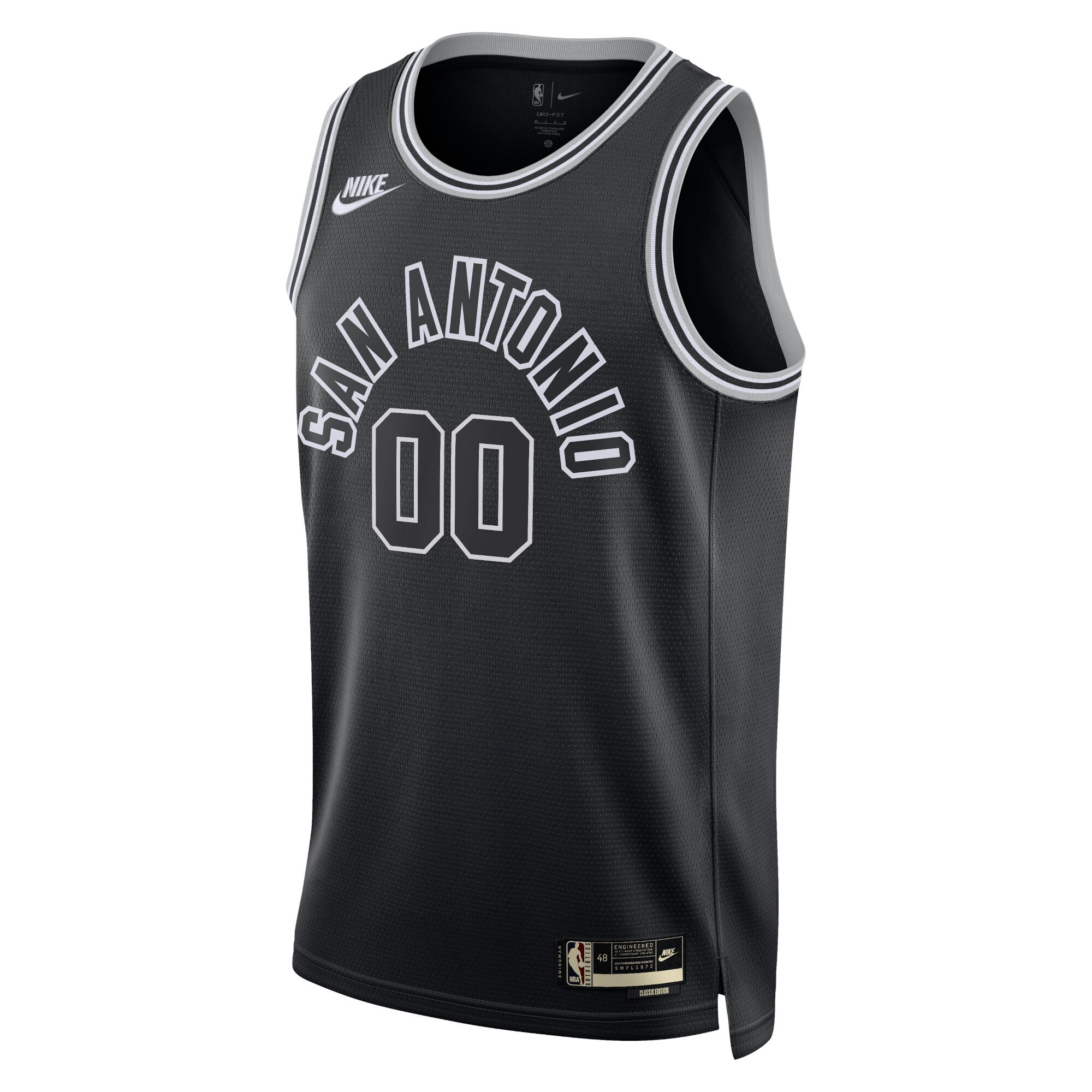 San Antonio Spurs  Unisex 2022\/23 Custom Swingman Jersey - Classic Edition - Black