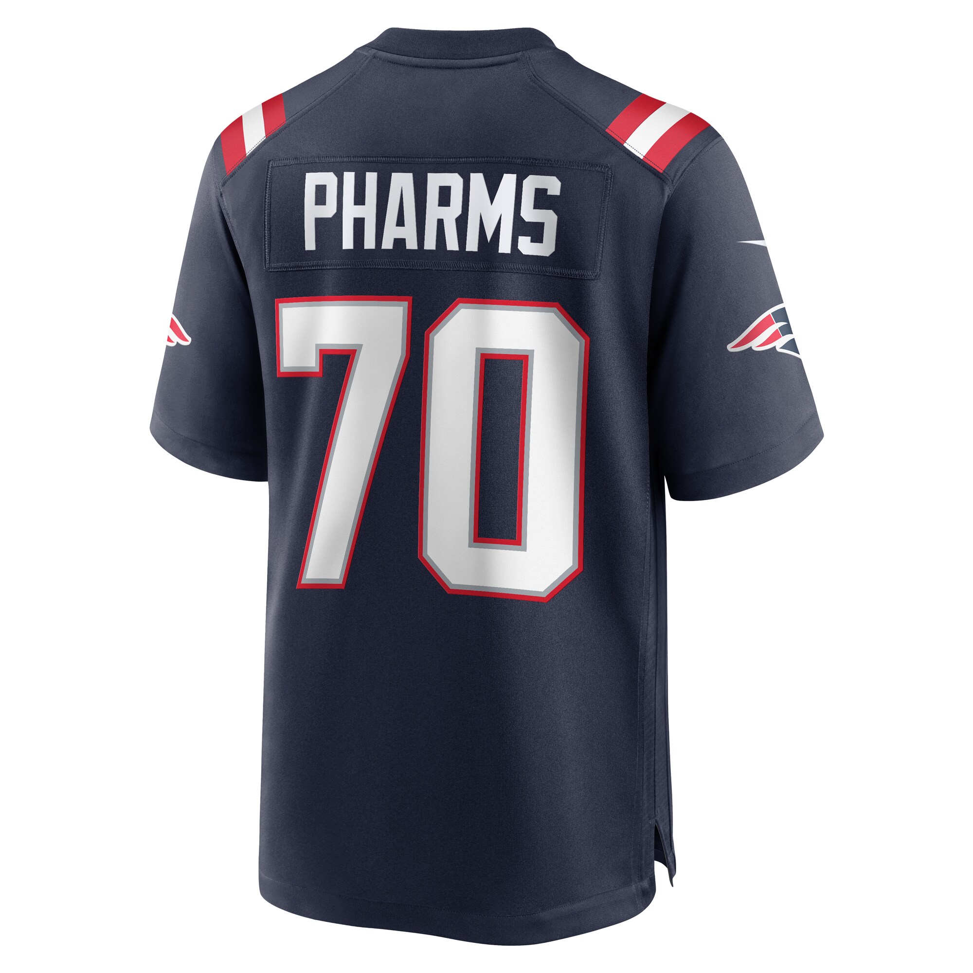 Jeremiah Pharms Jr. New England Patriots  Team Game Jersey -  Navy
