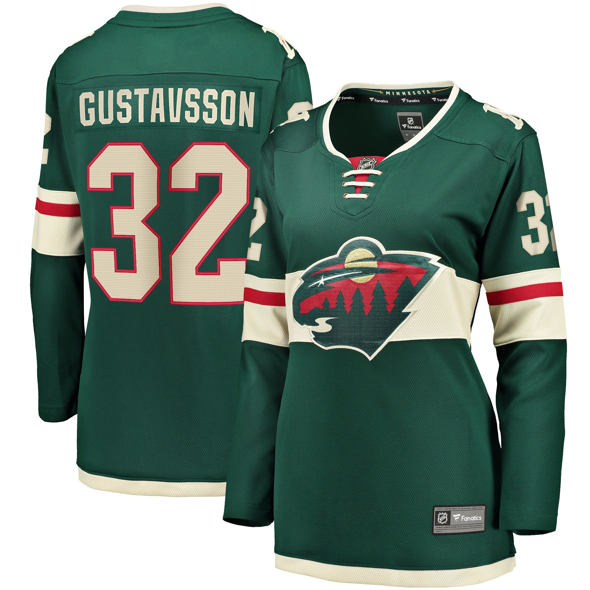 Filip Gustavsson Minnesota Wild Fanatics Women's Home Breakaway Player Jersey - Green