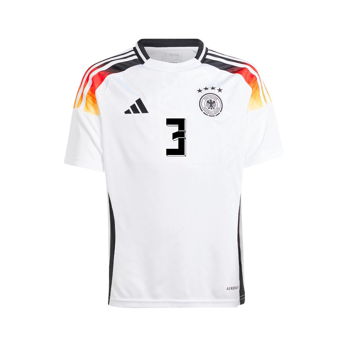David Raum 3 Signed Germany National Team 2024/25 YOUTH Jersey Autographed - Home