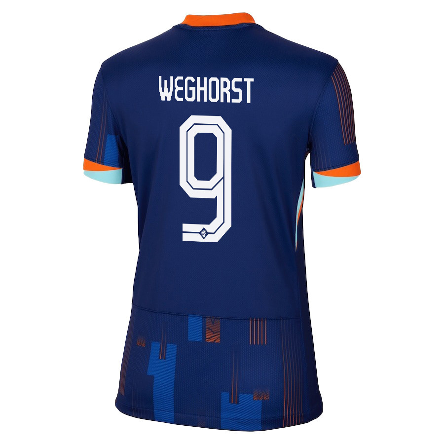 Wout Weghorst 9 Netherlands National Team 2024/25 Away WOMEN Jersey - Navy