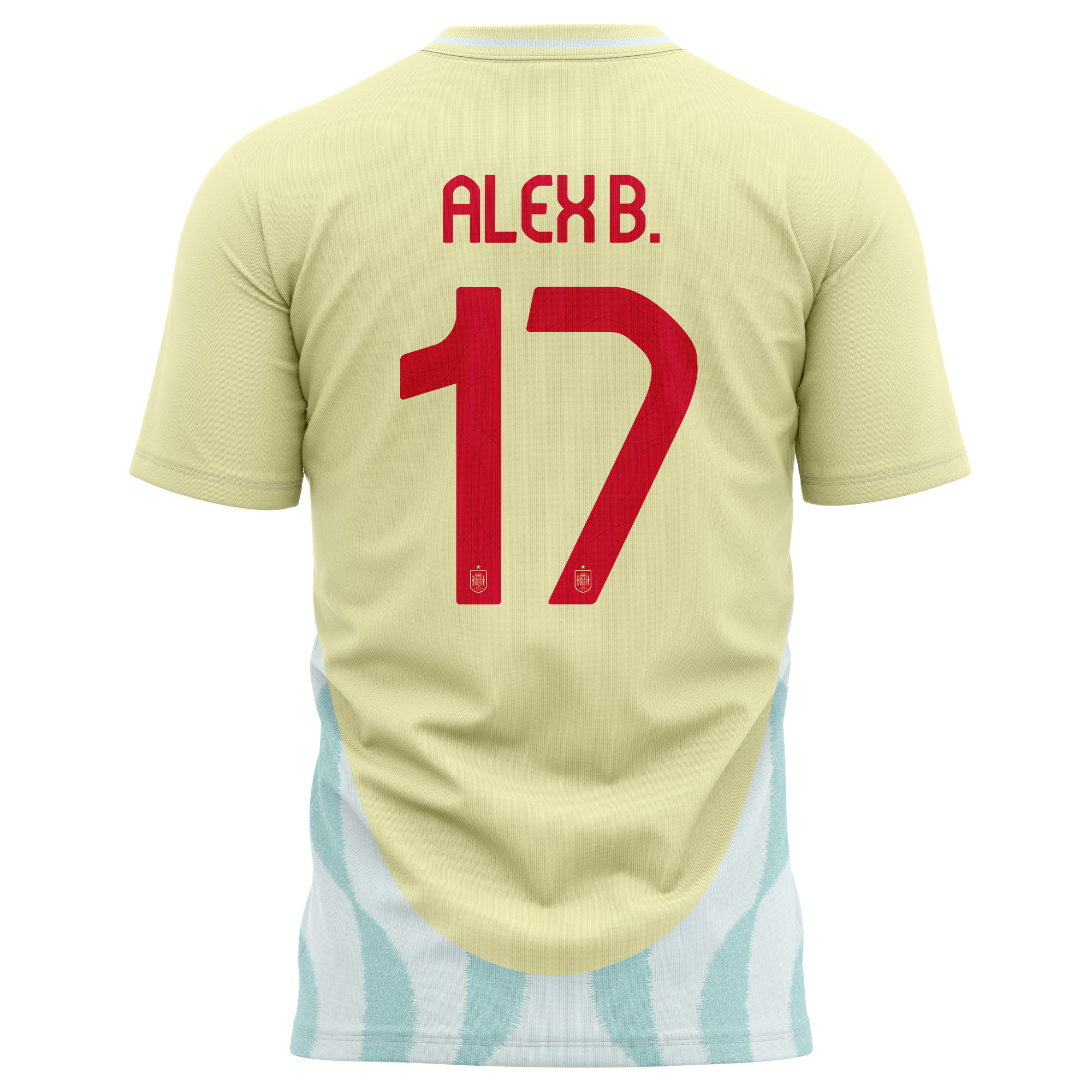 Álex Baena 17 Spain National Team 2024 Away Kits AOP T-shirt - Yellow
