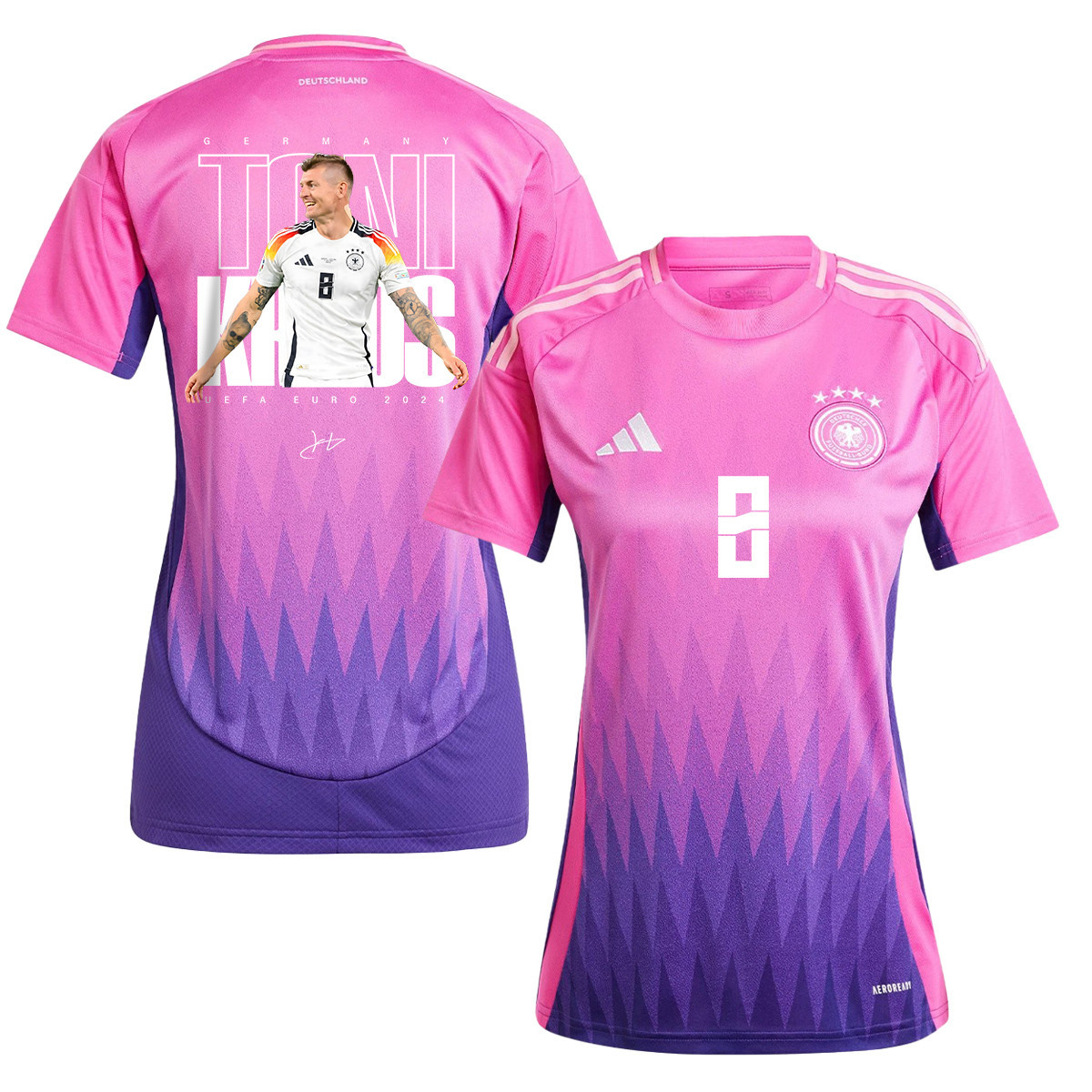 Toni Kroos 8 Signed Legacy Germany National Team 2024 Away WOMEN Jersey - Purple