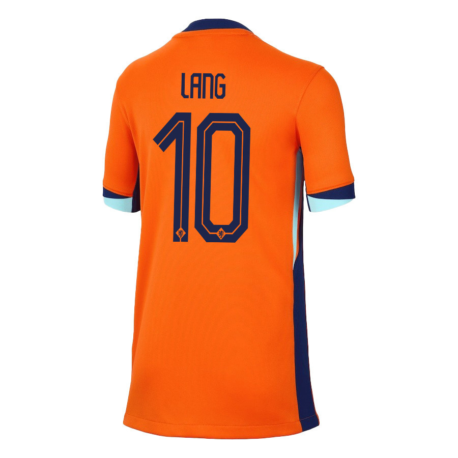 Noa Lang 10 Netherlands National Team 2024/25 Home YOUTH Jersey - Orange