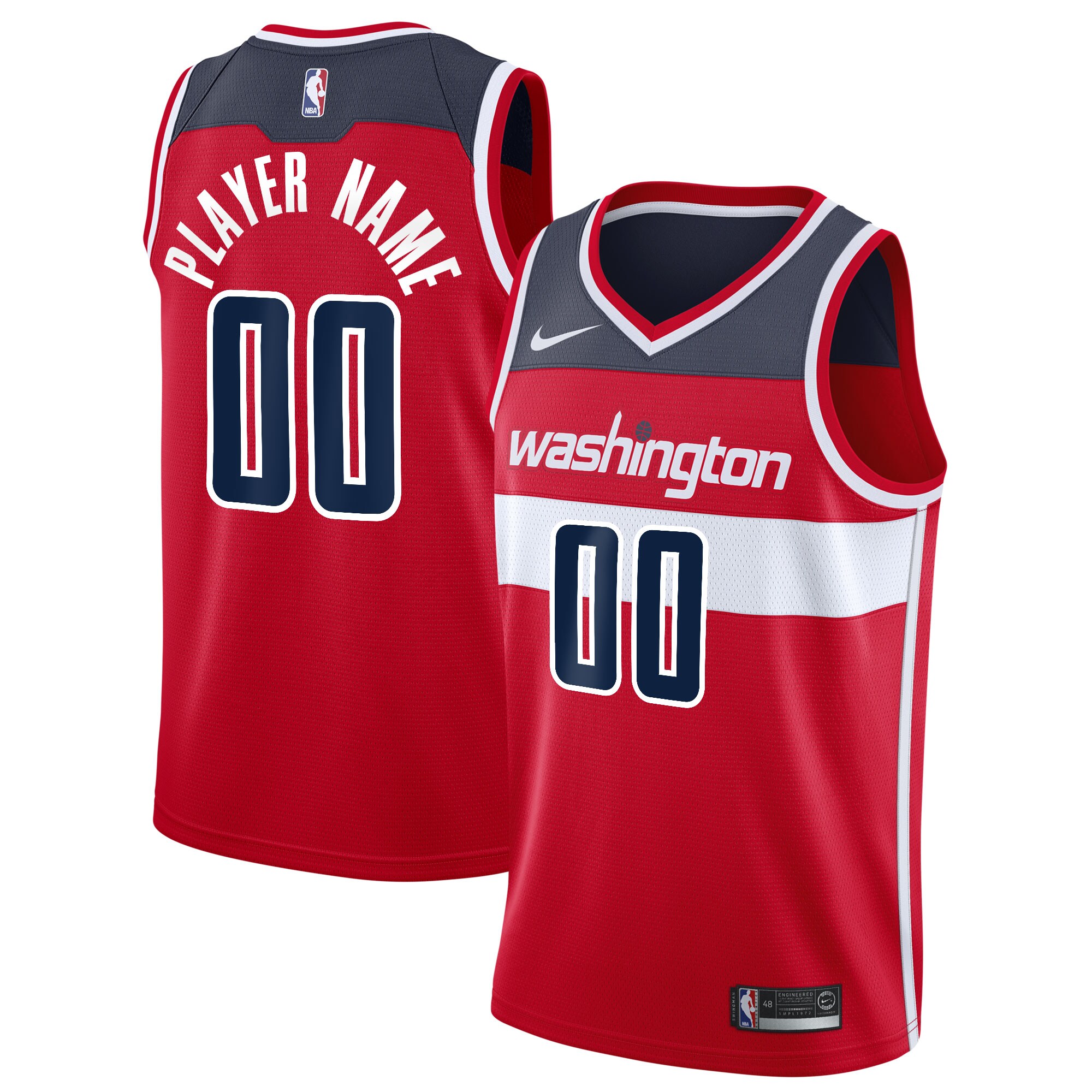 Washington Wizards  2020\/21 Swingman Custom Jersey - Icon Edition - Red