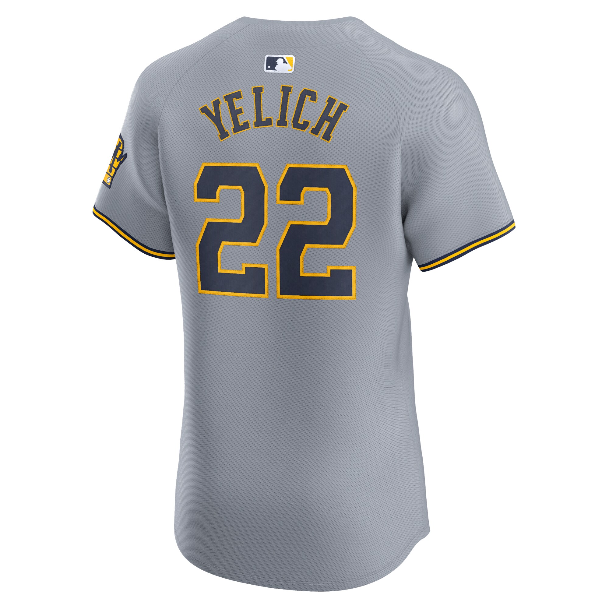 Christian Yelich Milwaukee Brewers  Road Elite Player Jersey - Gray