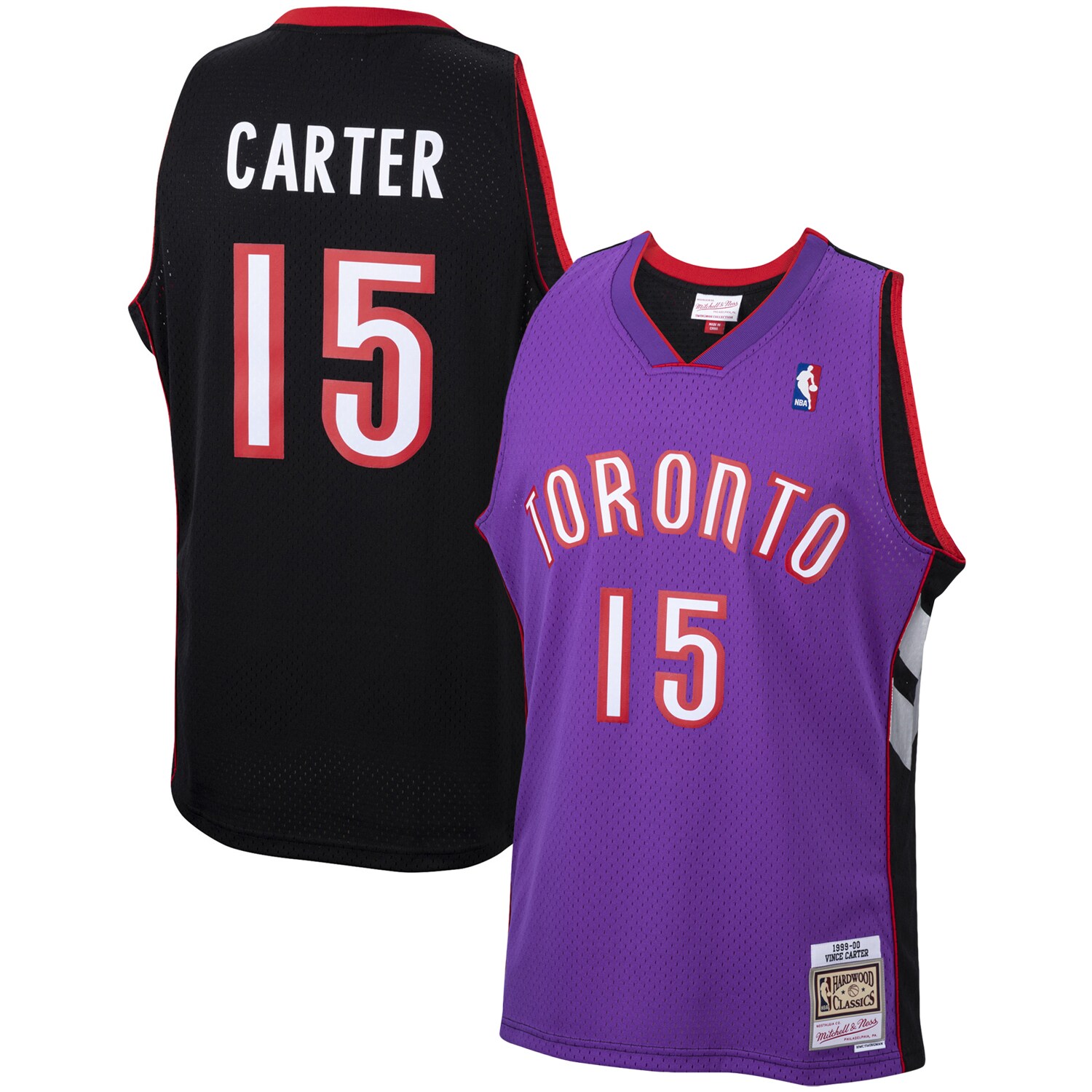 Vince Carter Toronto Raptors Mitchell & Ness 1999\/00 Hardwood Classics Swingman Jersey - Purple