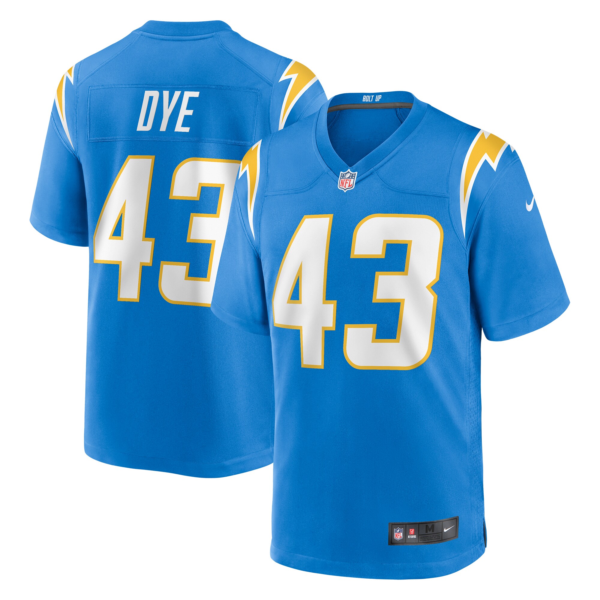 Troy Dye Los Angeles Chargers   Game Jersey -  Powder Blue