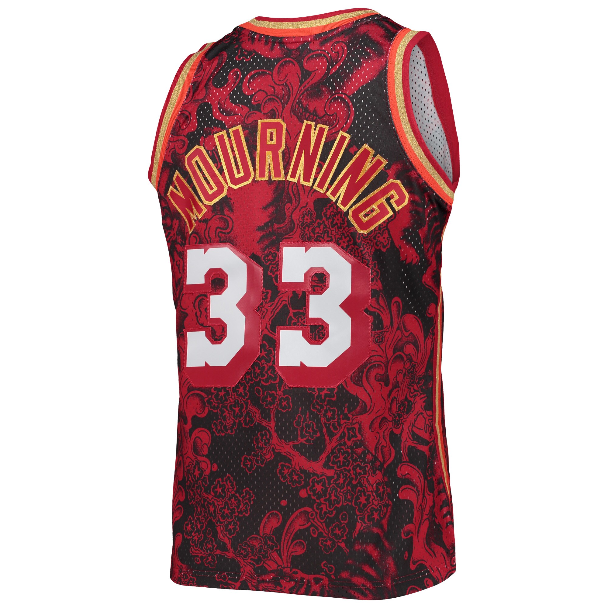 Alonzo Mourning Miami Heat Mitchell & Ness Hardwood Classics 1996\/97 Lunar New Year Swingman Jersey - Red