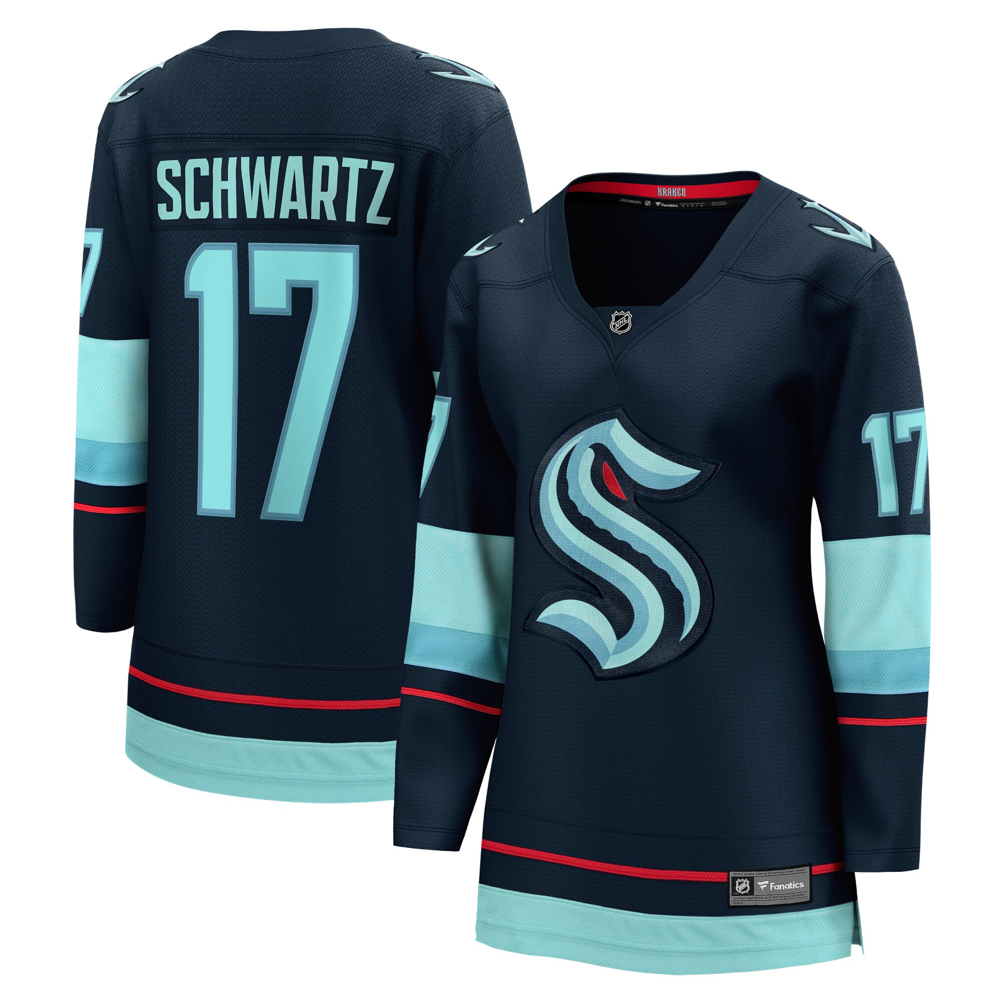 Jaden Schwartz Seattle Kraken Fanatics Women's Home Breakaway Player Jersey - Navy