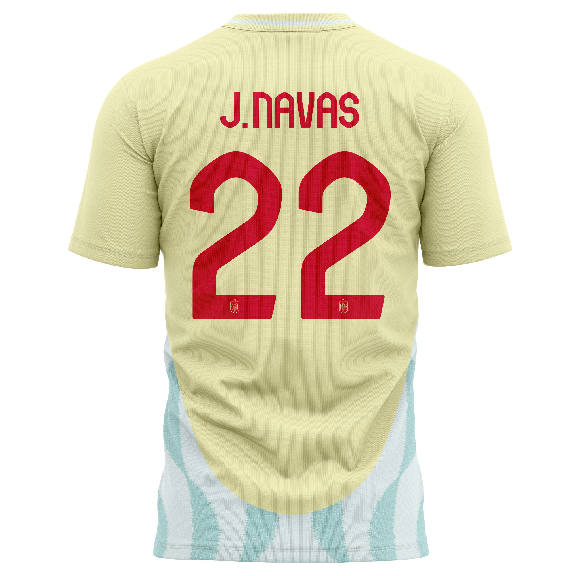 Jesús Navas 22 Spain National Team 2024 Away Kits AOP T-shirt - Yellow