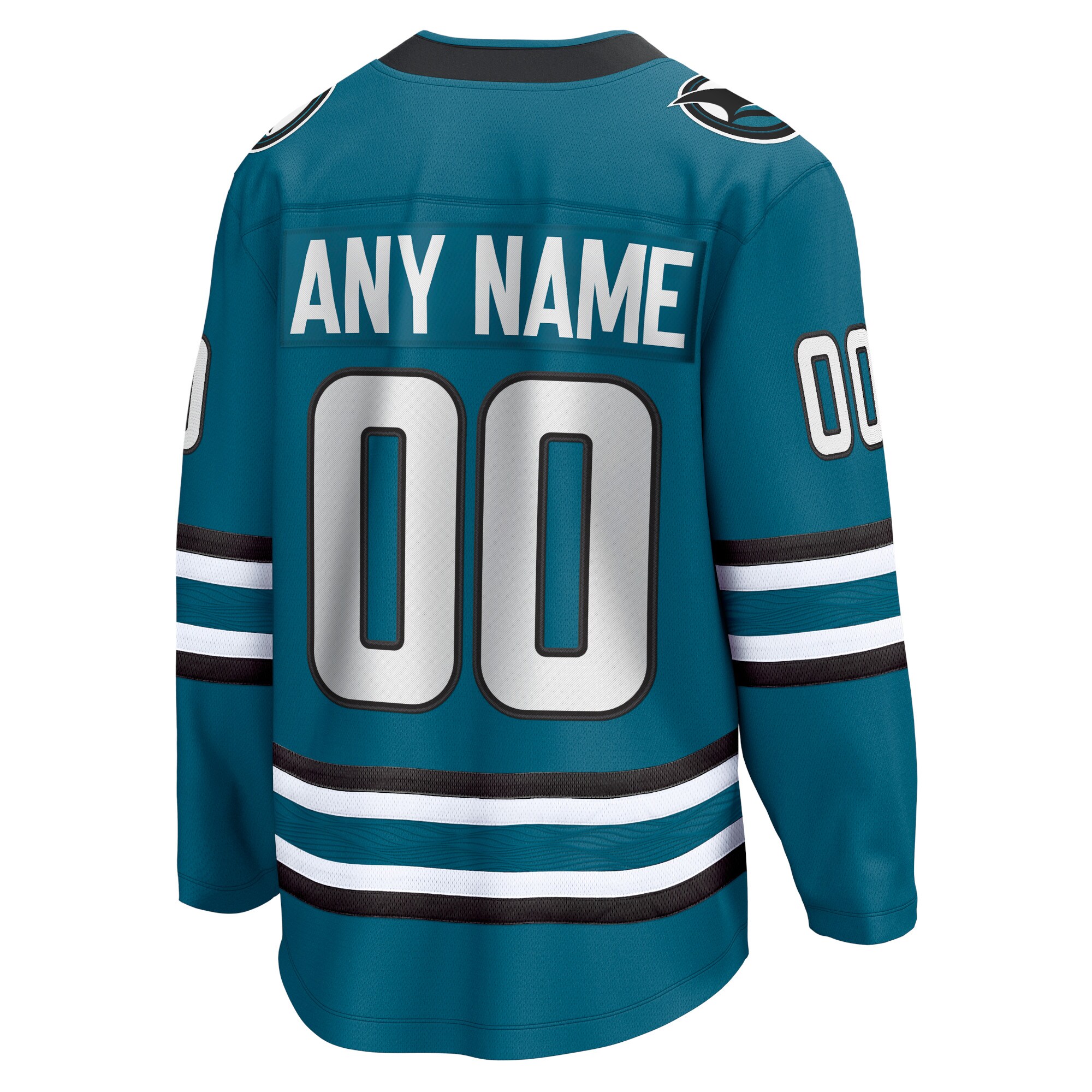 San Jose Sharks Fanatics Home Breakaway Custom Jersey - Teal