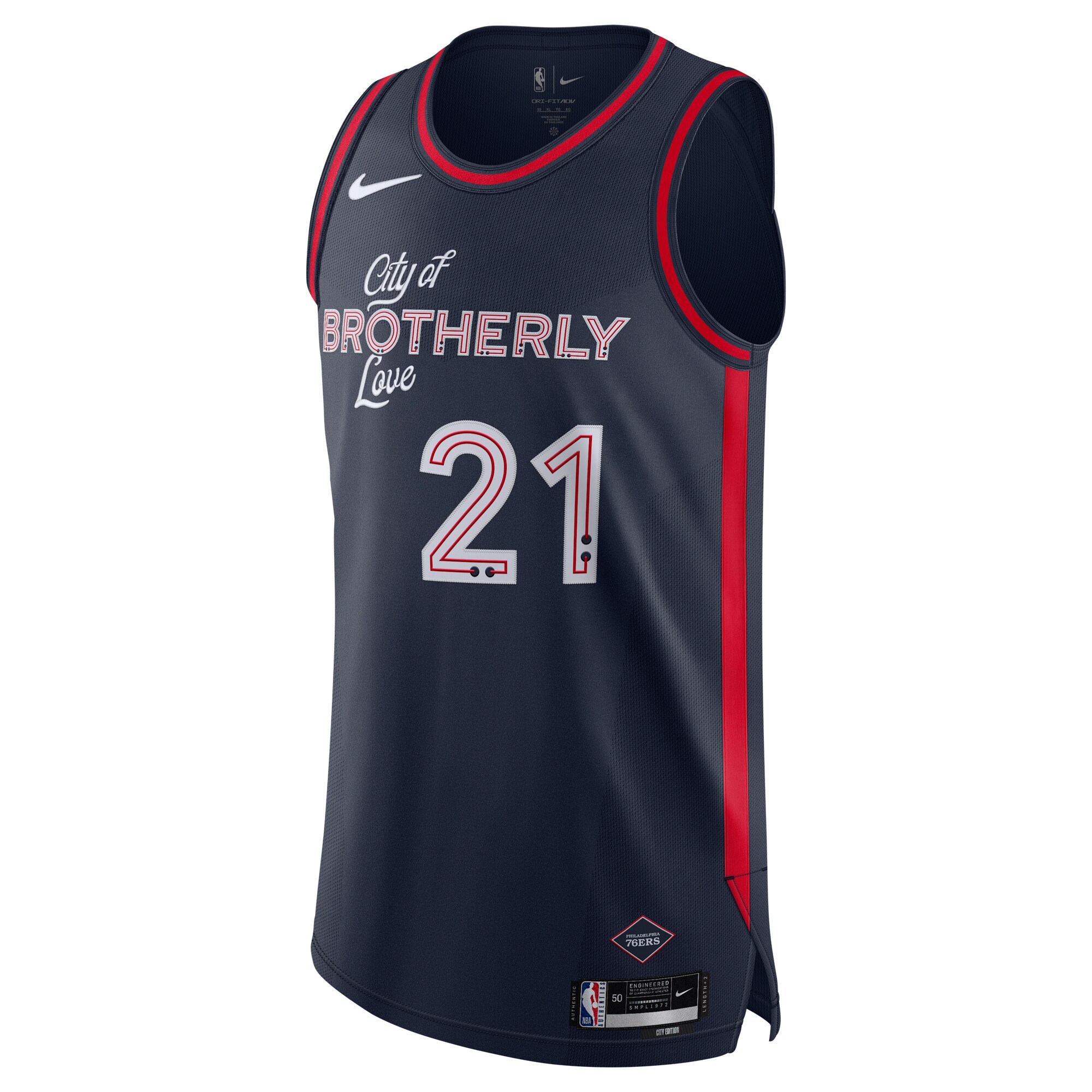 Joel Embiid Philadelphia 76ers  Authentic Jersey - City Edition - Navy