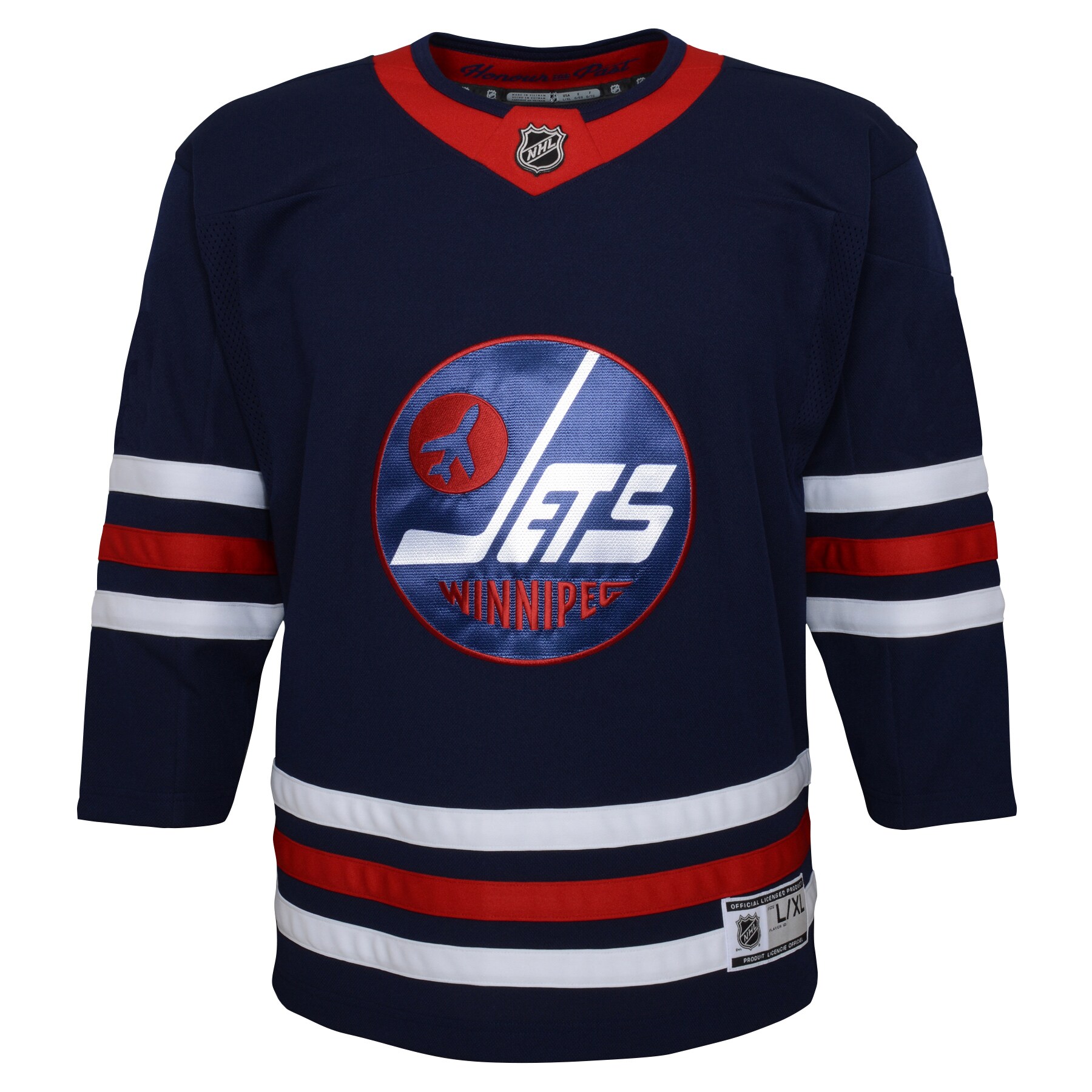 Winnipeg Jets Youth 2021\/22 Alternate Premier Jersey - Navy