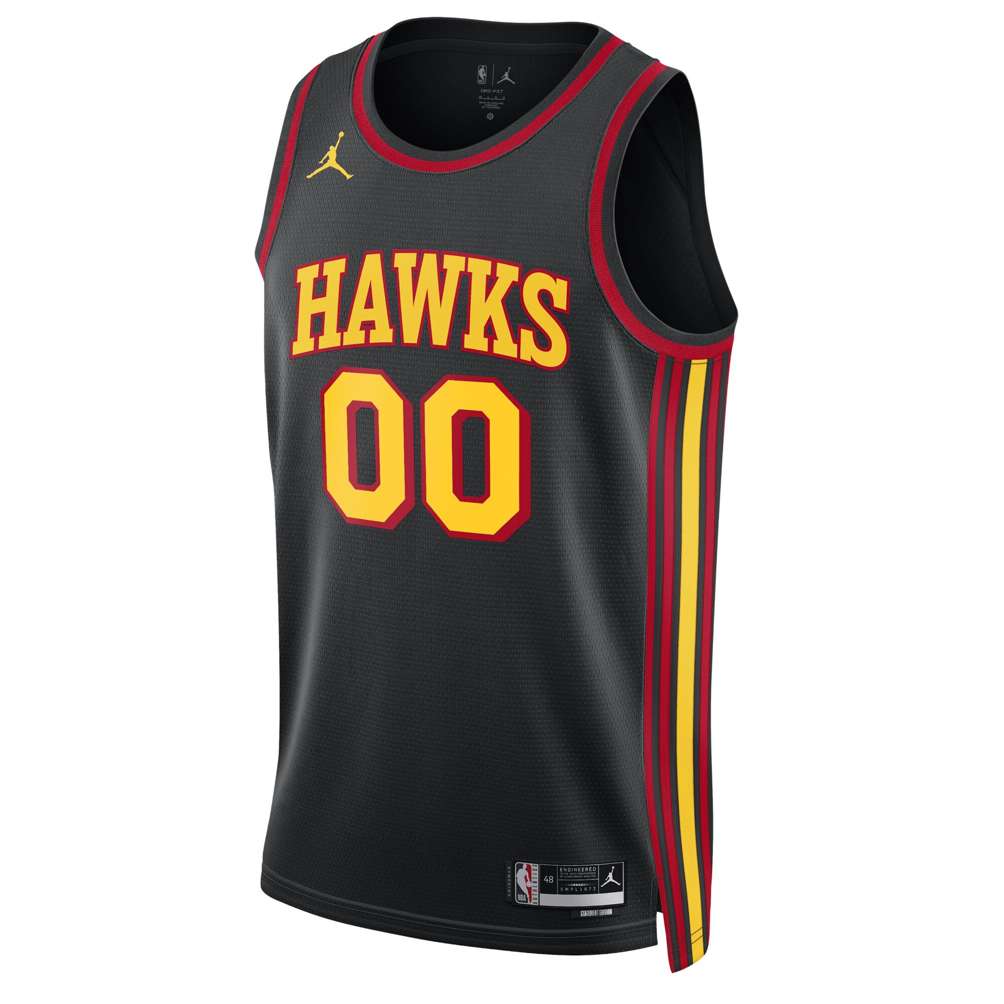 Atlanta Hawks Jordan Brand Unisex 2022\/23 Swingman Custom Jersey - Statement Edition - Black