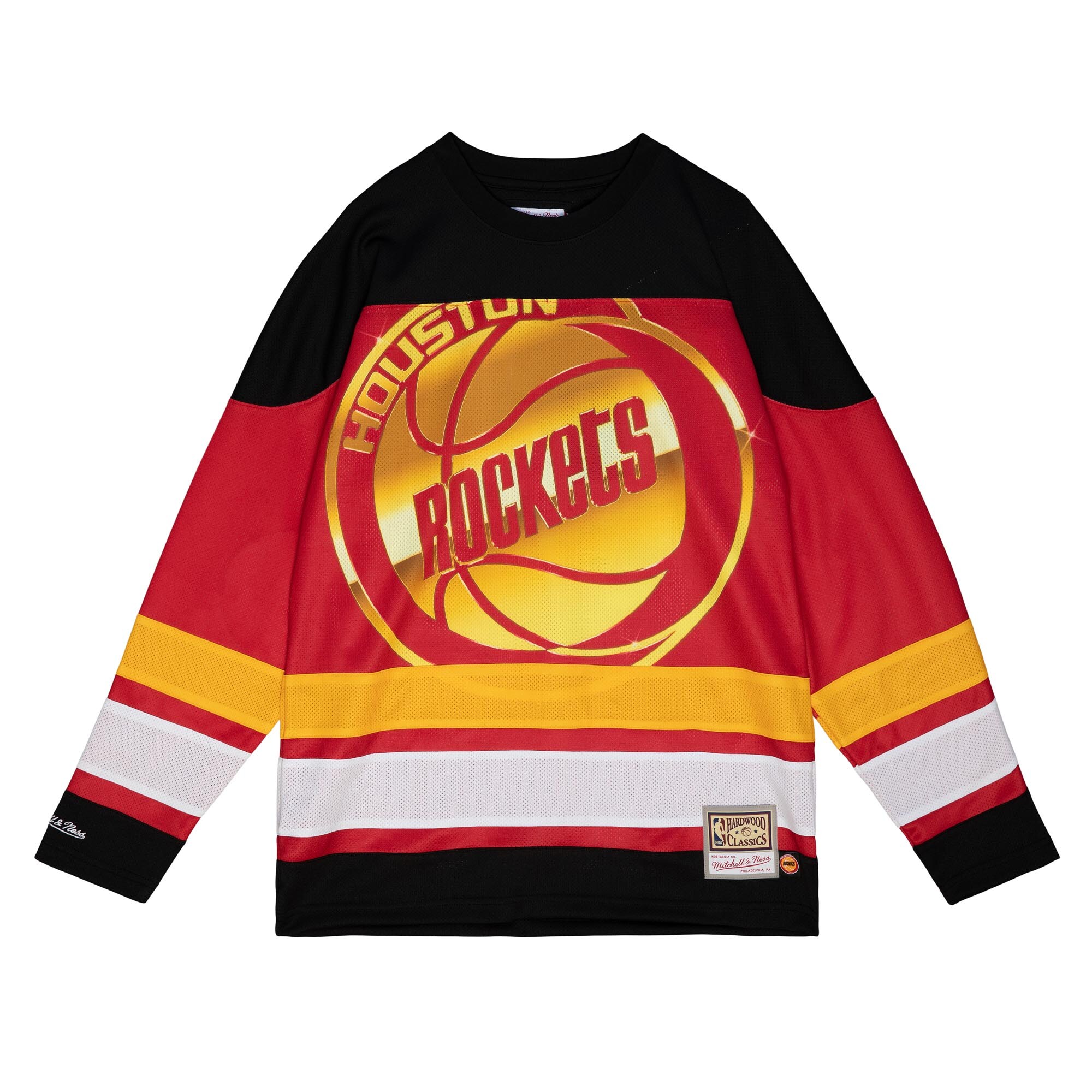 Houston Rockets Mitchell & Ness Women's Hardwood Classics Big Face 4.0 Hockey Jersey - Red