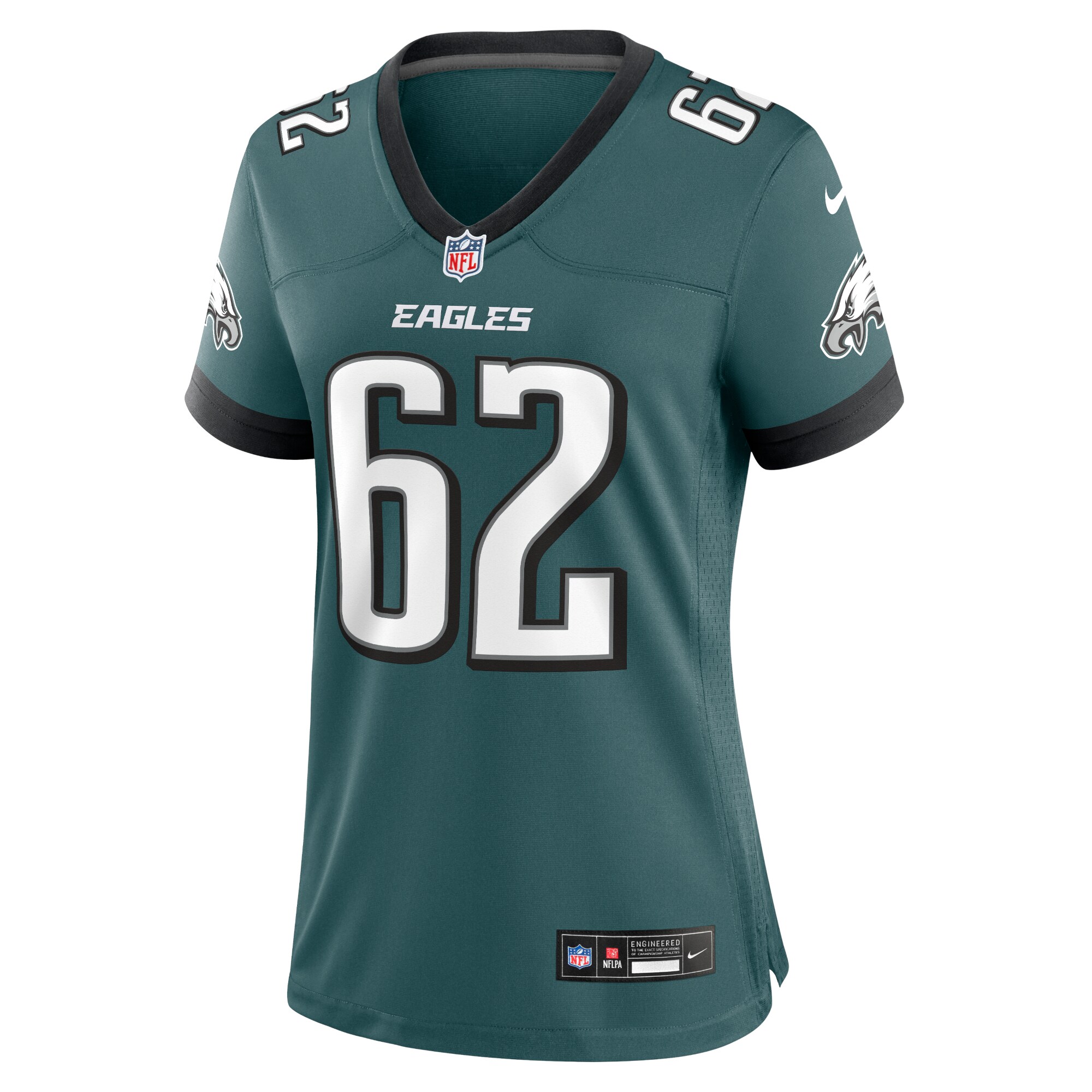 Jason Kelce Philadelphia Eagles  Women's Team Game Jersey - Midnight Green