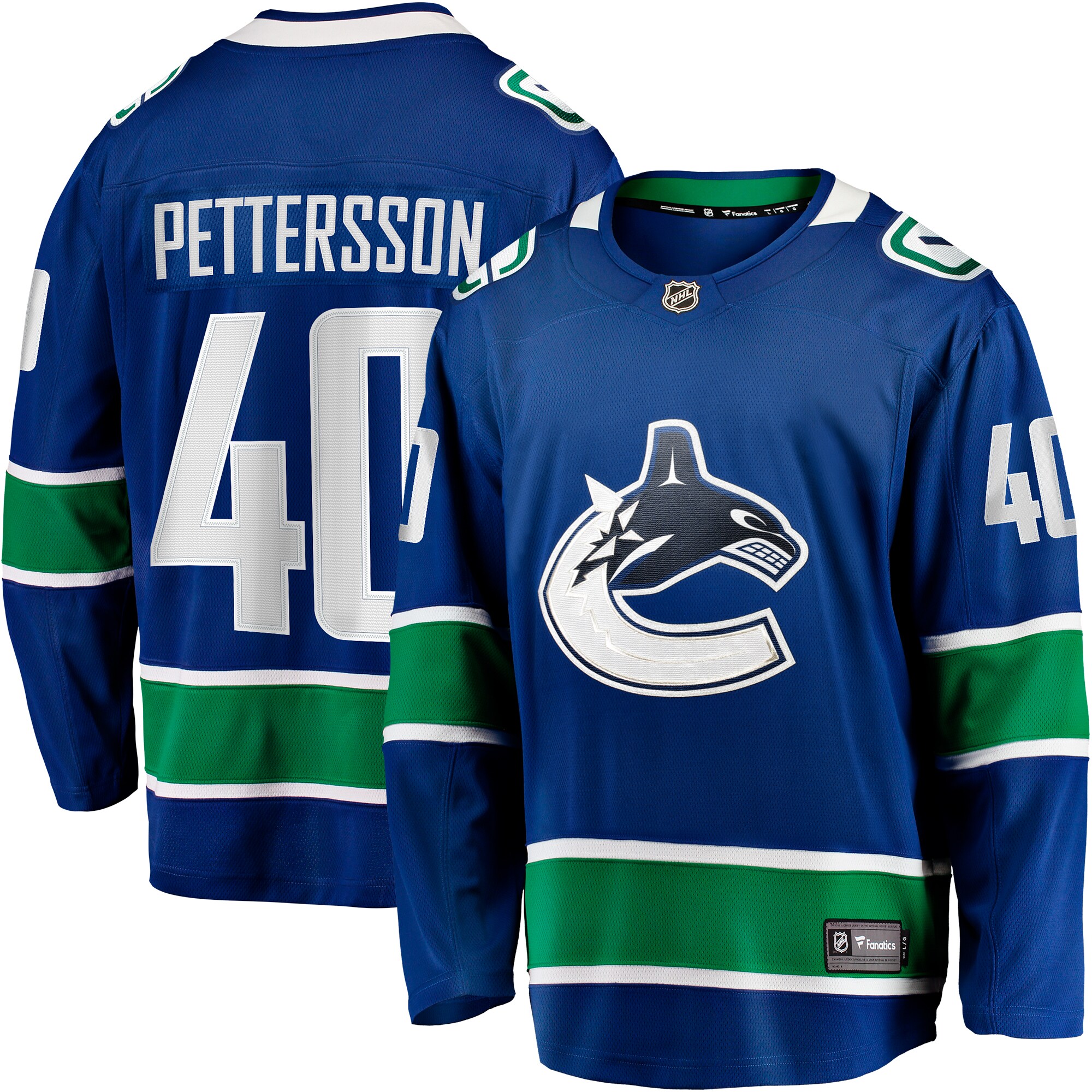 Elias Pettersson Vancouver Canucks Fanatics Home Breakaway Jersey - Blue