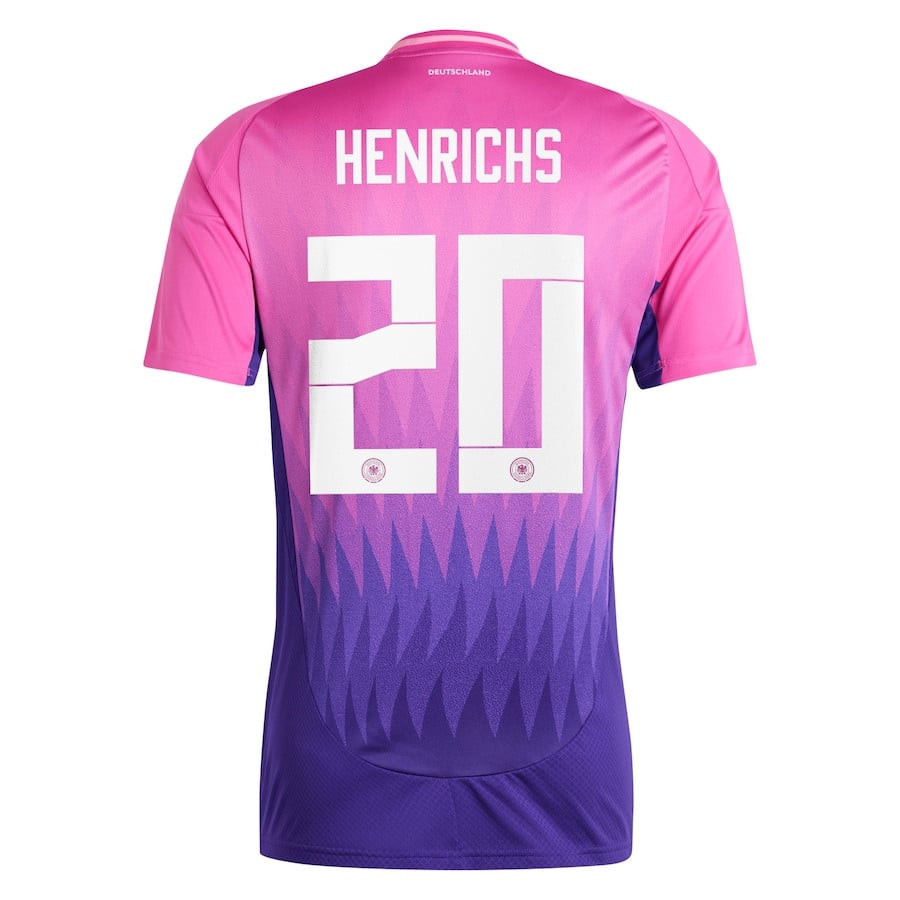 Benjamin Henrichs 20 Germany National Team 2024 Away Men Jersey - Pink
