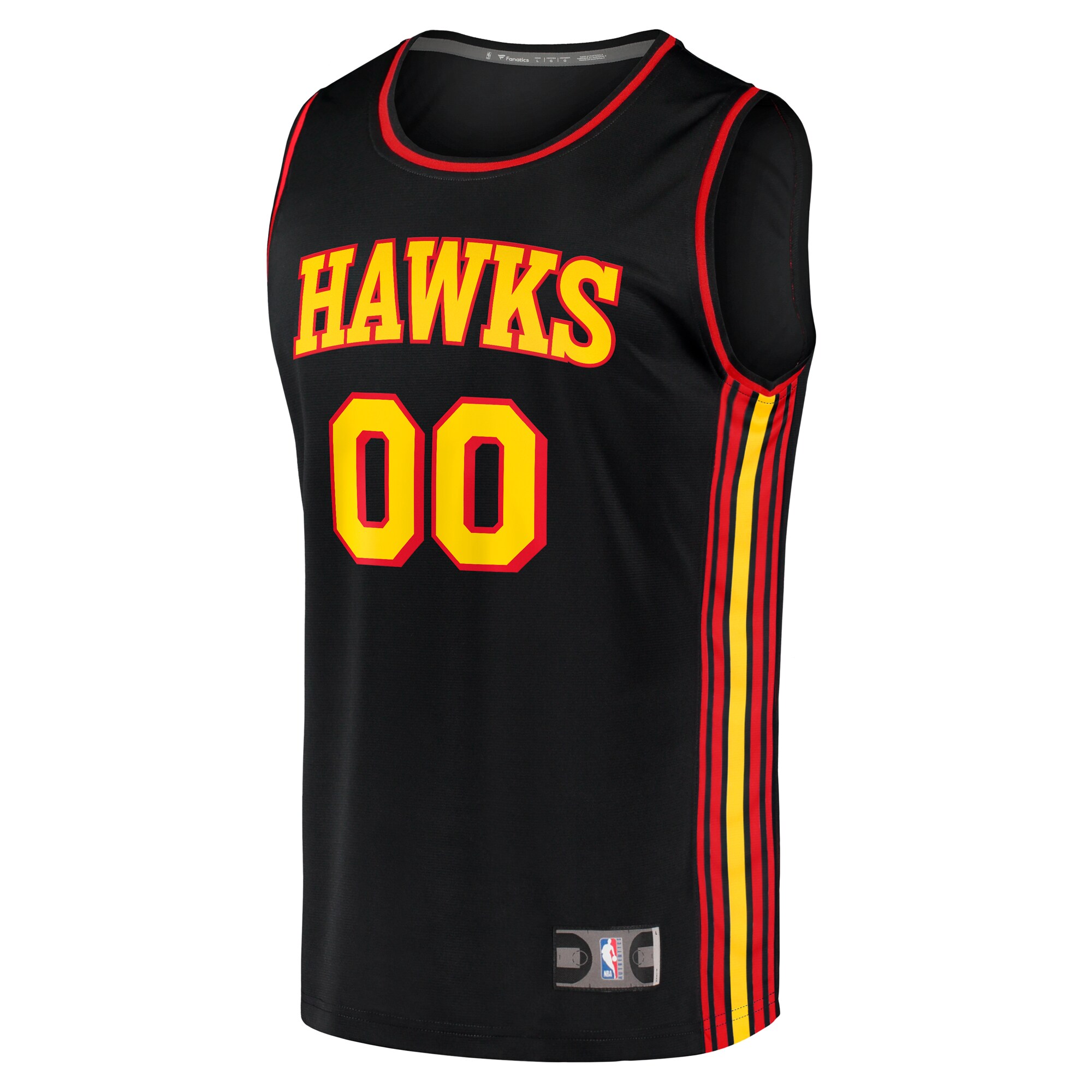 Atlanta Hawks Fanatics Youth Fast Break Replica Custom Jersey - Statement Edition - Black