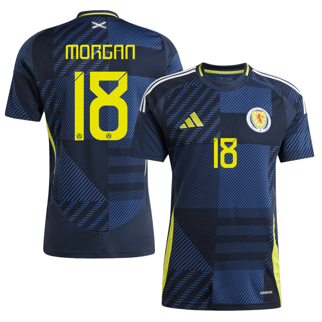 Lewis Morgan 18 Scotland National Team 2024 Home Men Jersey - Navy