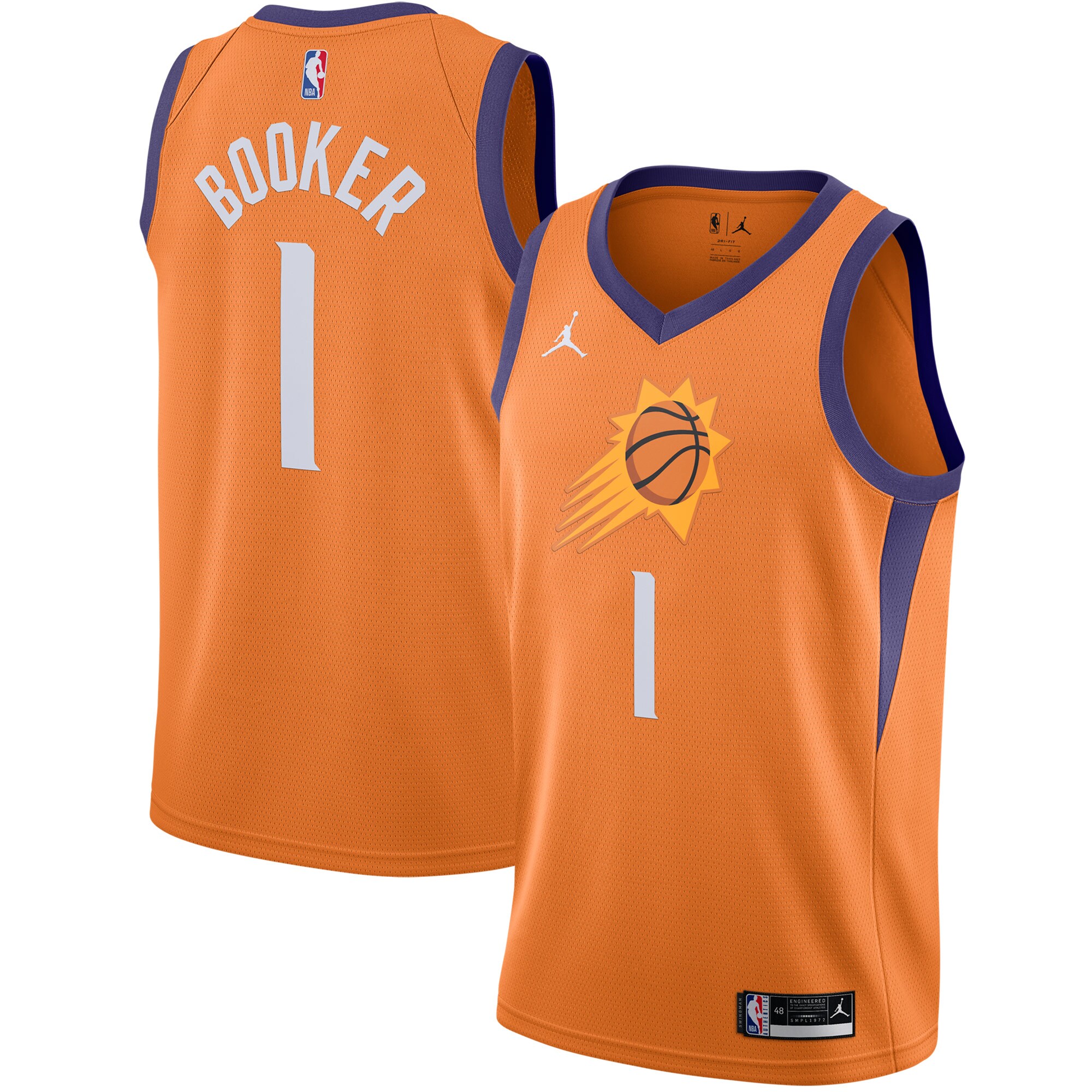 Devin Booker Phoenix Suns Jordan Brand 2020\/21 Swingman Jersey - Statement Edition - Orange
