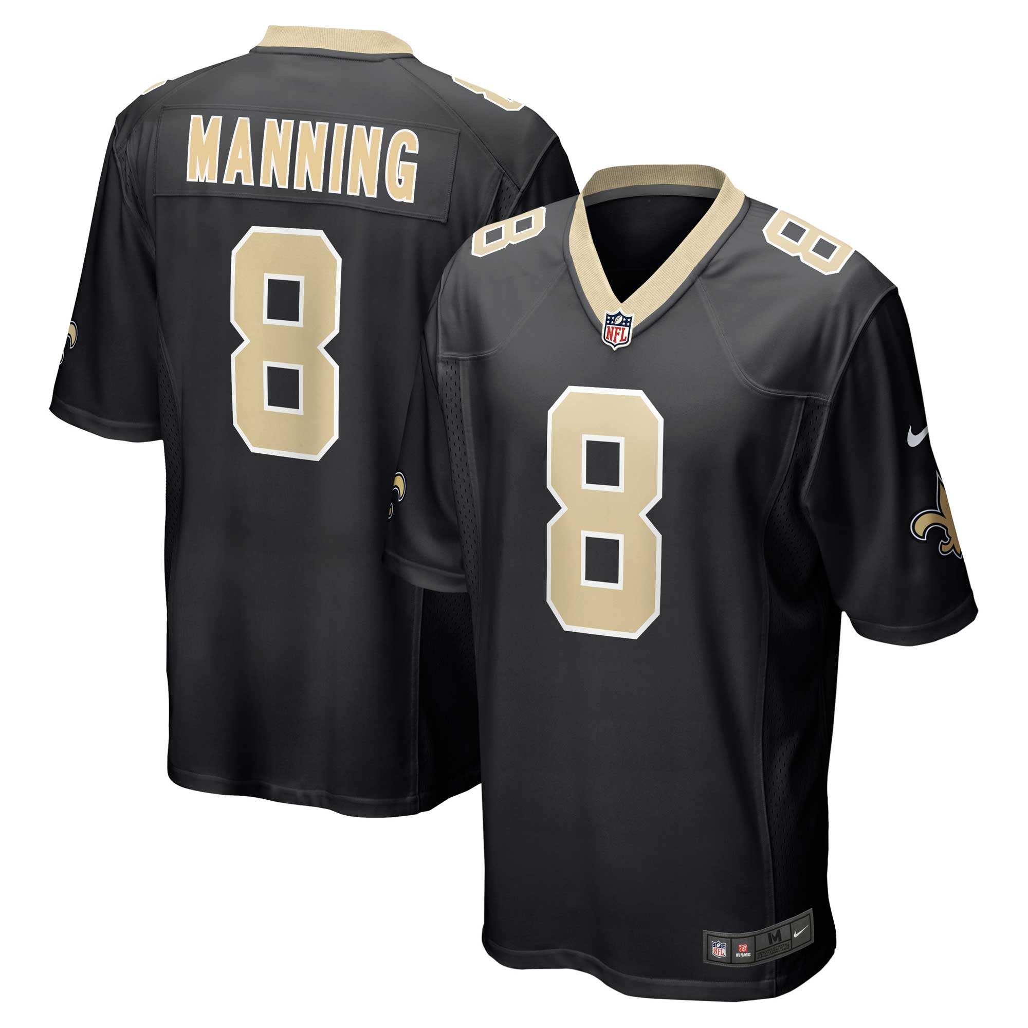 Archie Manning New Orleans Saints  Retired Player Game Jersey - Black