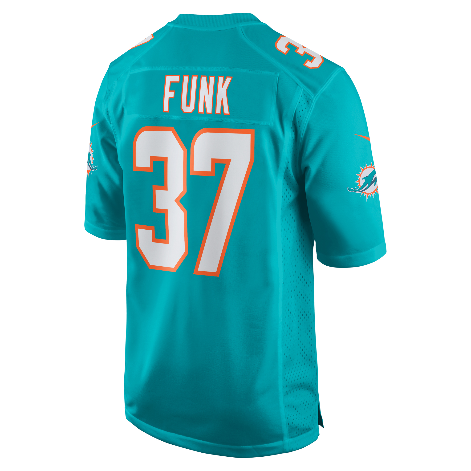 Jake Funk Miami Dolphins   Game Jersey -  Aqua