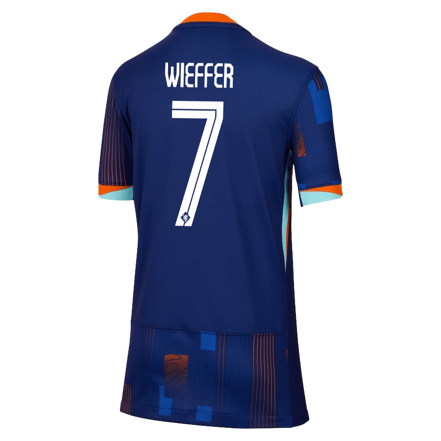 Mats Wieffer 7 Netherlands National Team 2024/25 Away YOUTH Jersey - Navy