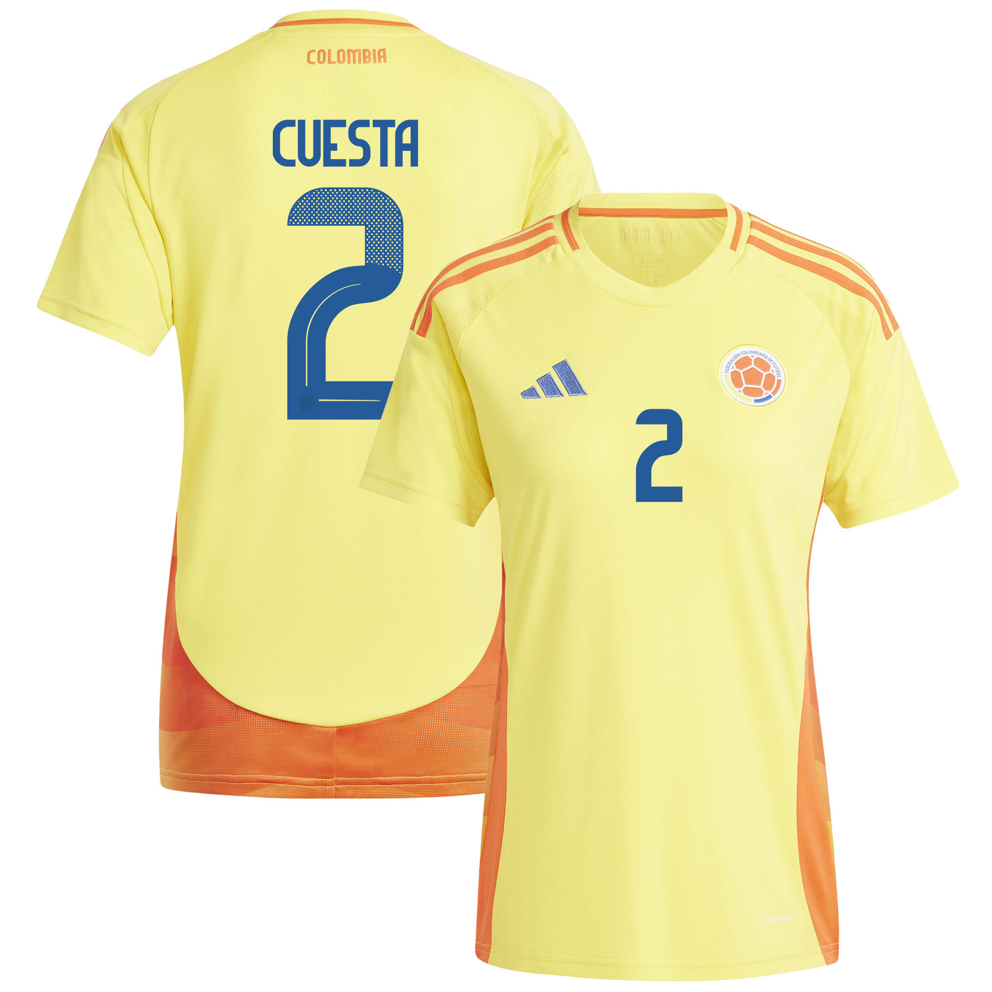 Carlos Cuesta 2 Colombia National Team 2024/25 Home Women Jersey - Yellow