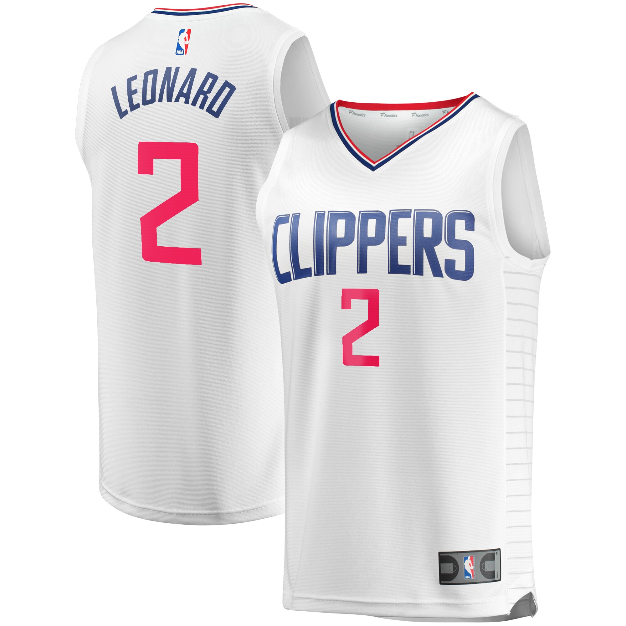 Kawhi Leonard LA Clippers Fanatics Fast Break Replica Player Jersey - White - Association Edition