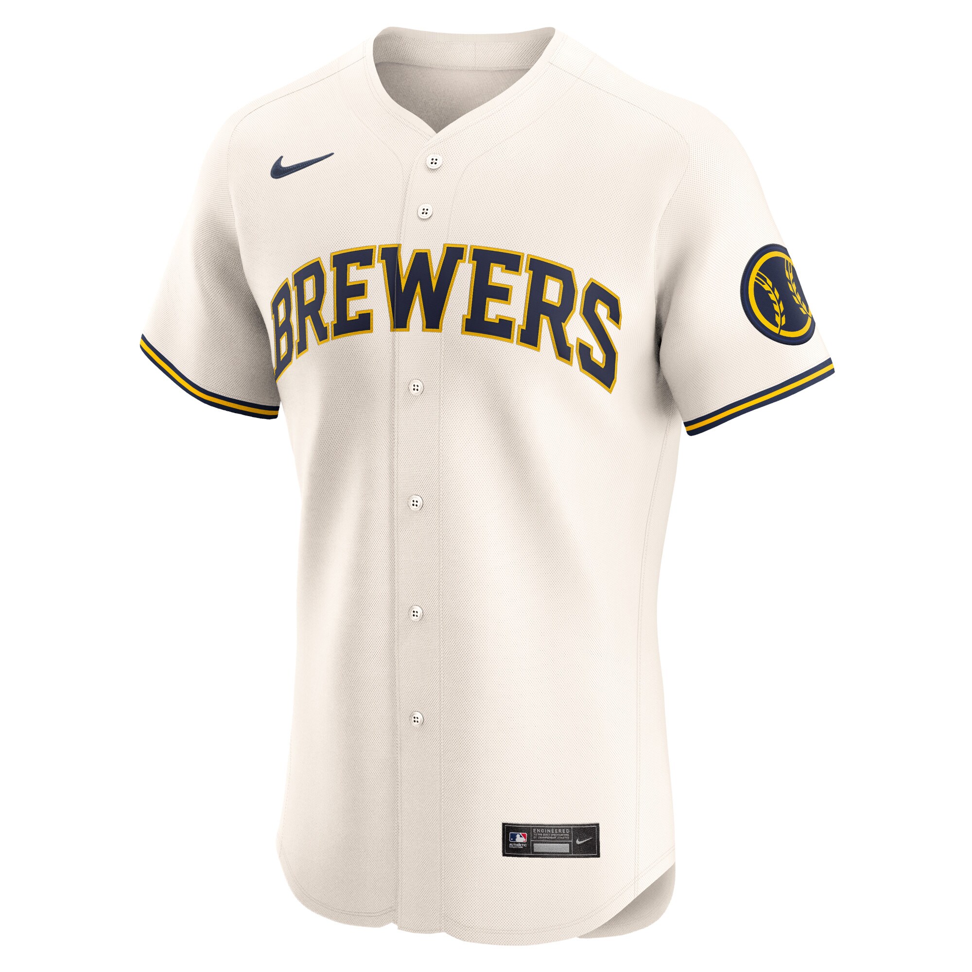 Milwaukee Brewers  Home Elite Jersey - Cream