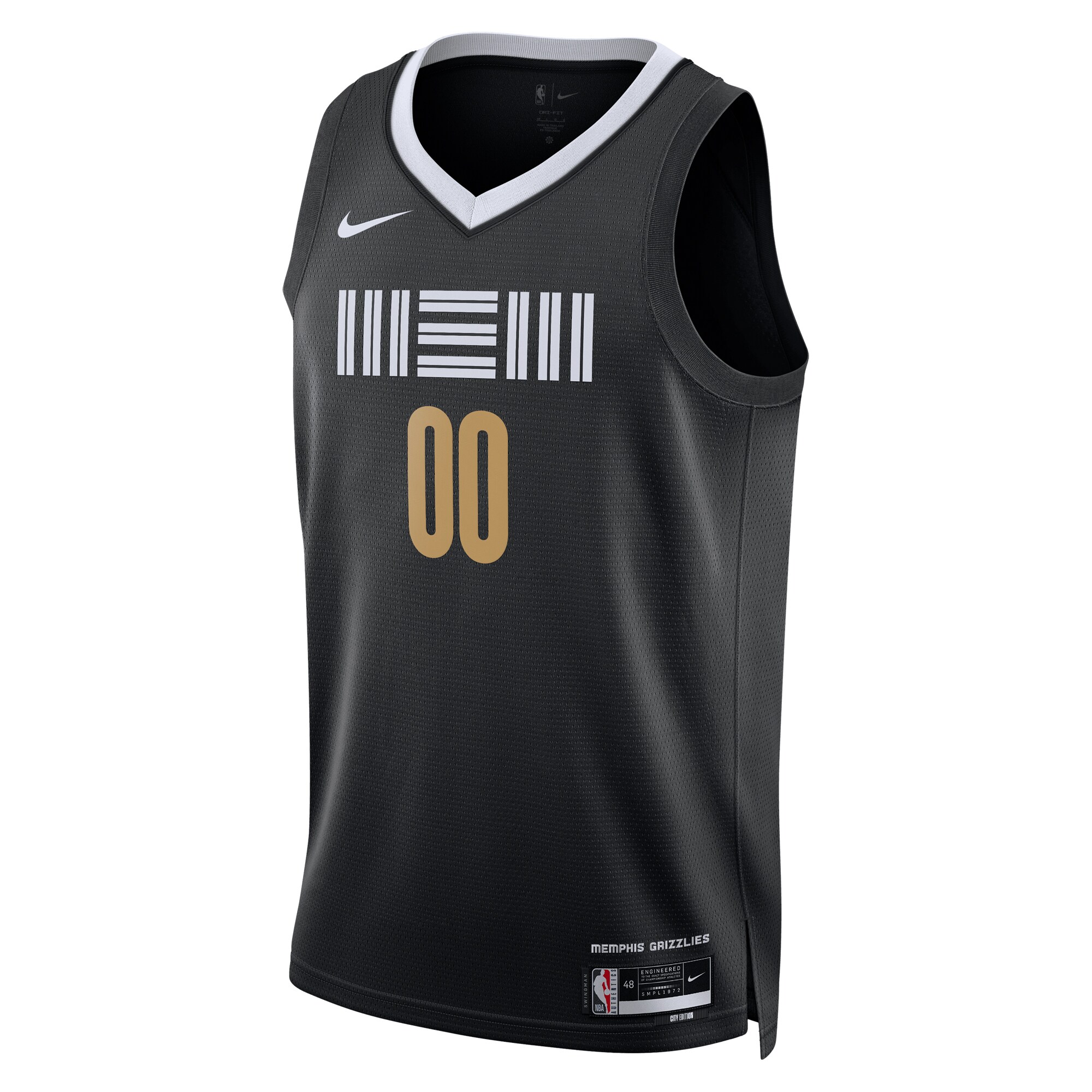 Memphis Grizzlies  Unisex 2023\/24 Custom Swingman Jersey - Black - City Edition