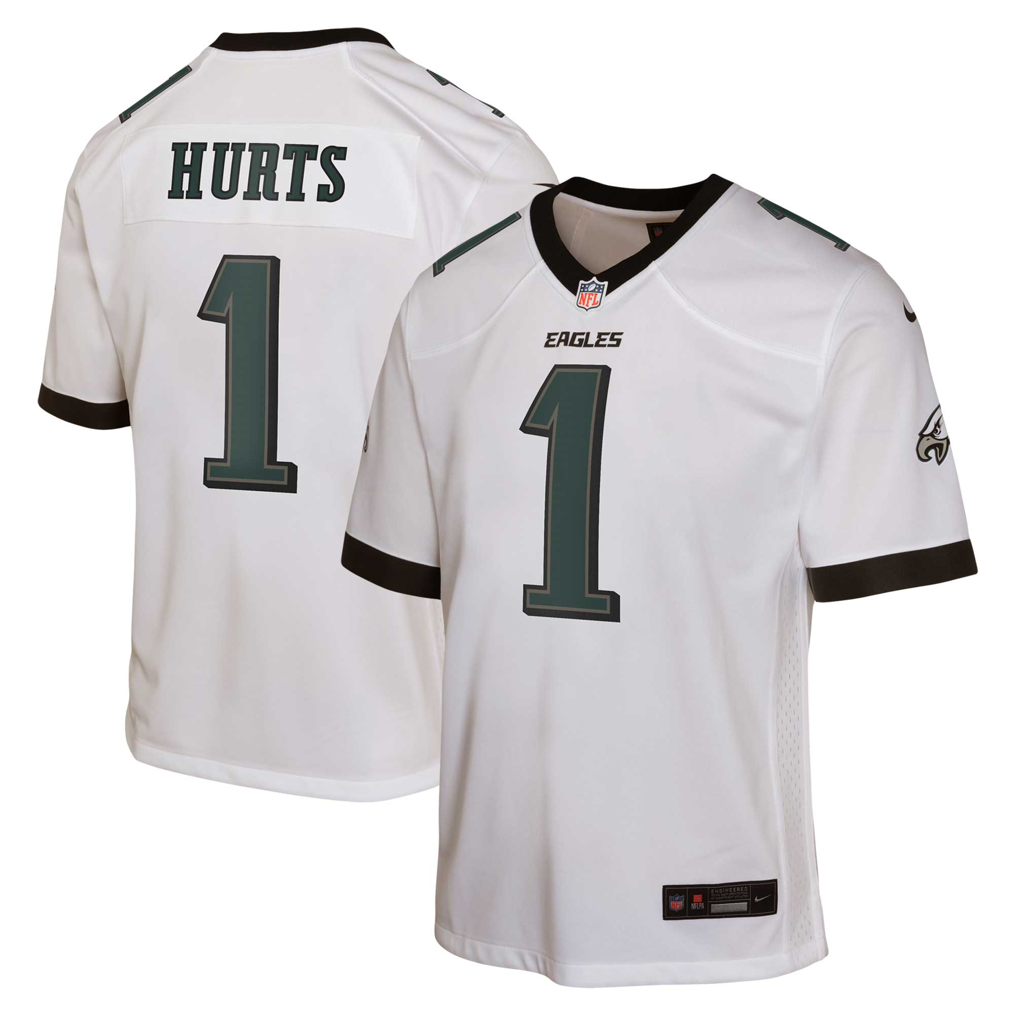 Jalen Hurts Philadelphia Eagles  Youth Game Jersey - White