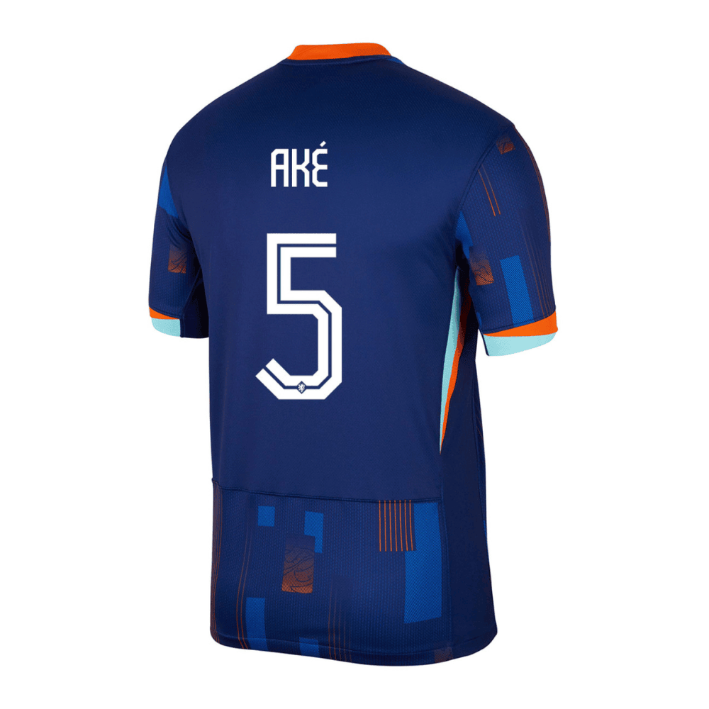 Nathan Aké 5 Netherlands National Team 2024 Home YOUTH Jersey - Orange