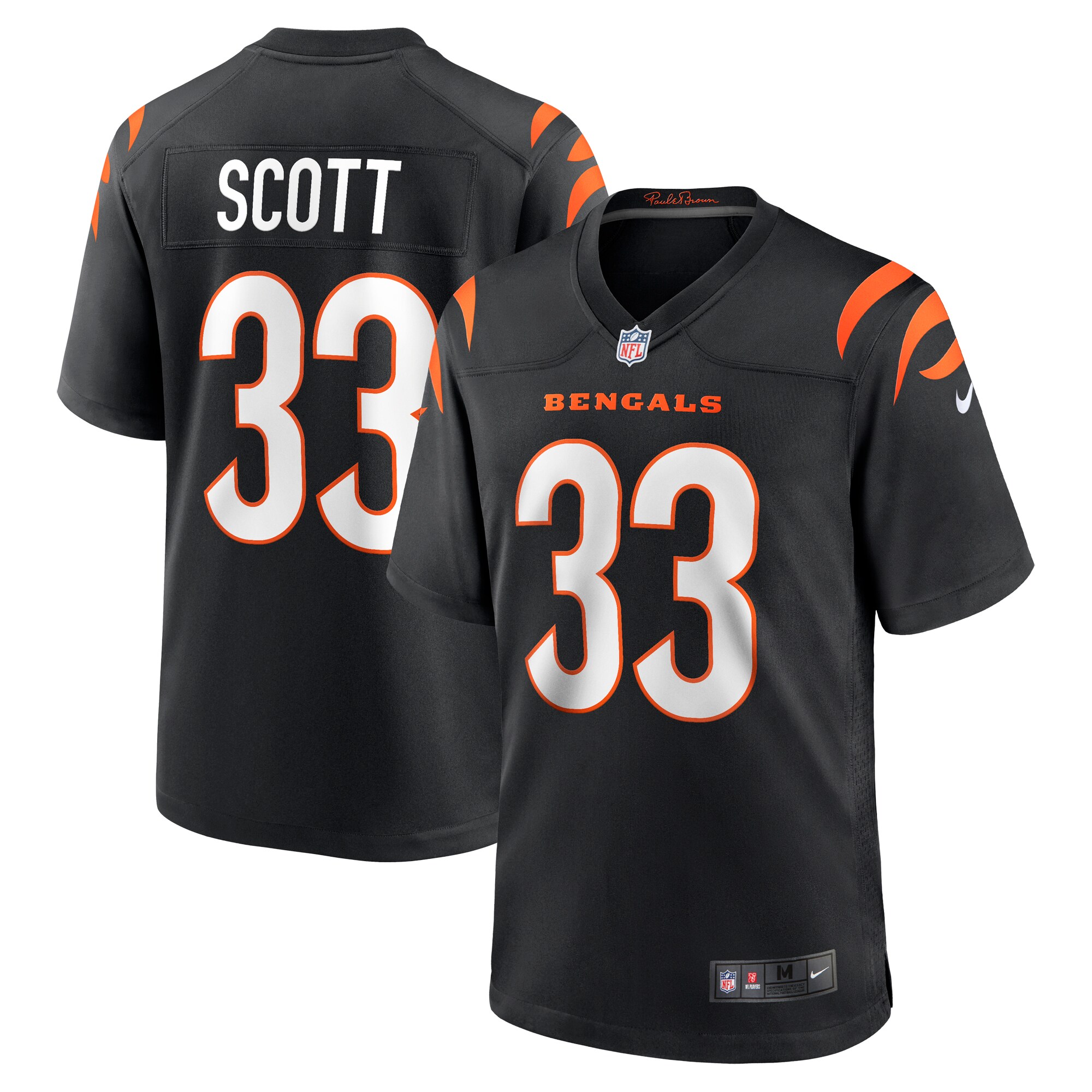 Nick Scott Cincinnati Bengals  Game Player Jersey - Black