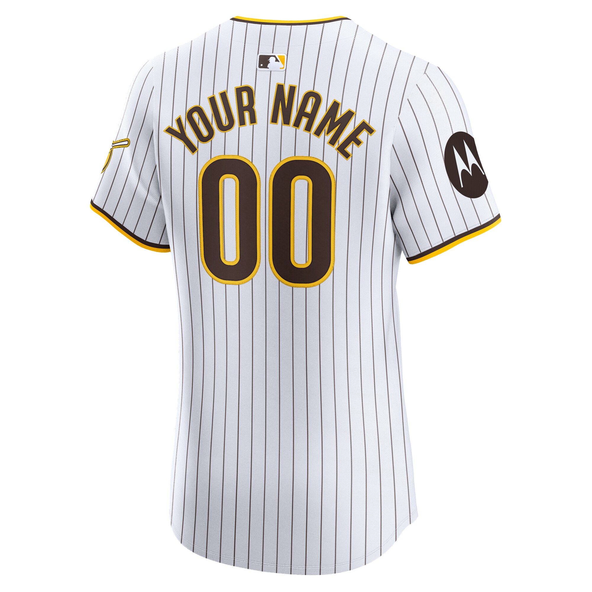 San Diego Padres  Home Elite Custom Patch Jersey - White