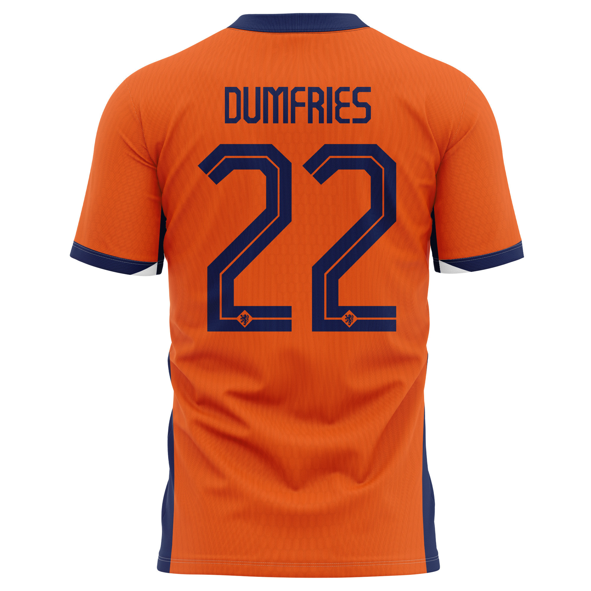 Denzel Dumfries 22 Netherlands National Team 2024 Home Kits AOP T-shirt - Orange