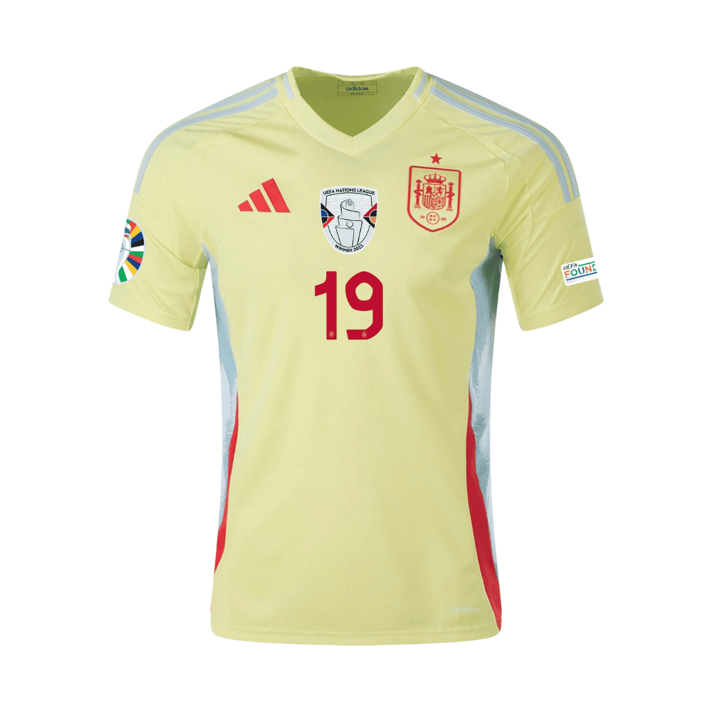 Lamine Yamal 19 Spain National Team 2024 Away Men Jersey - Yellow